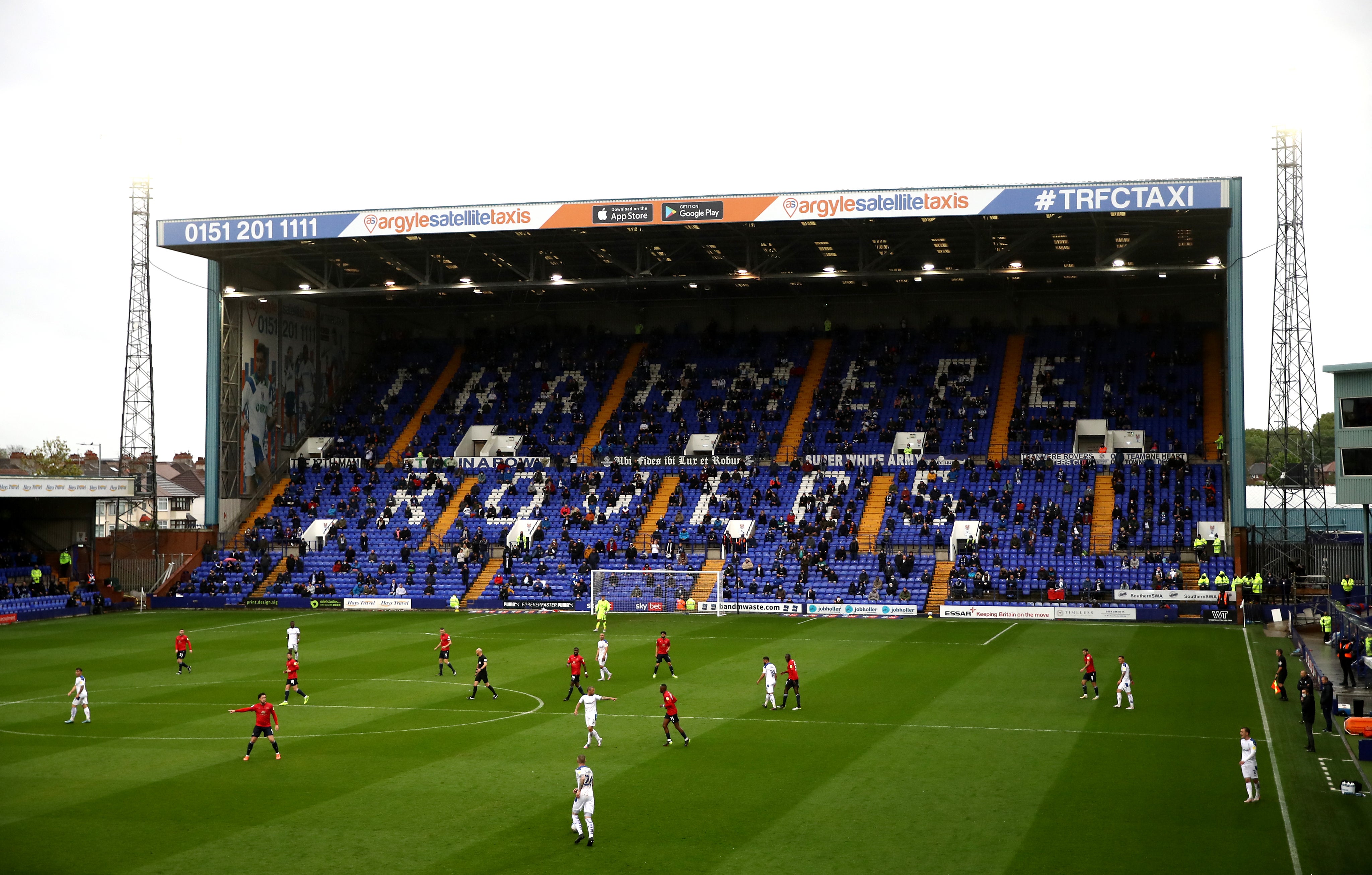 Tranmere’s Prenton Park suffered storm damage. (Tim Goode/PA)