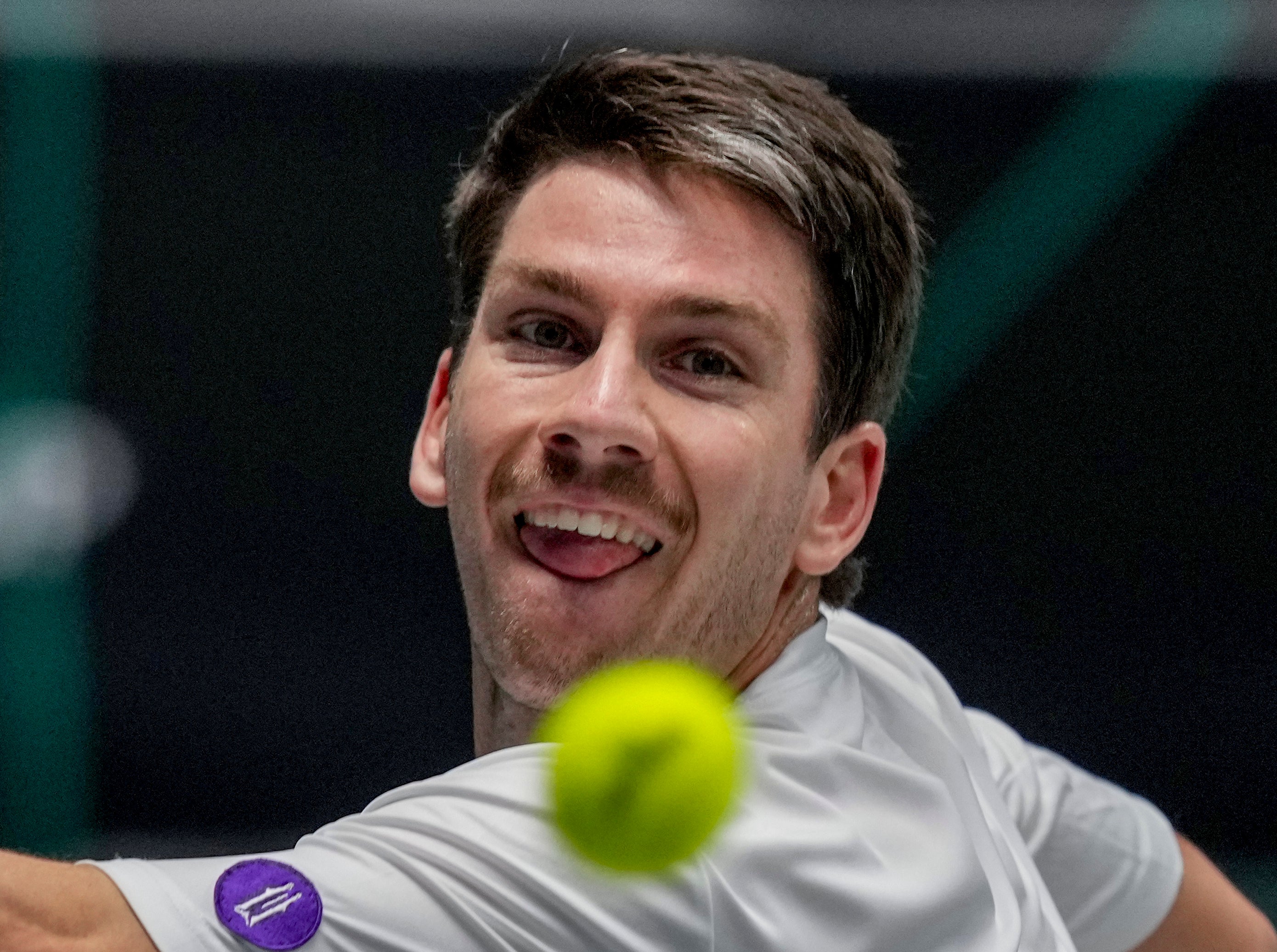 Cameron Norrie in action against France