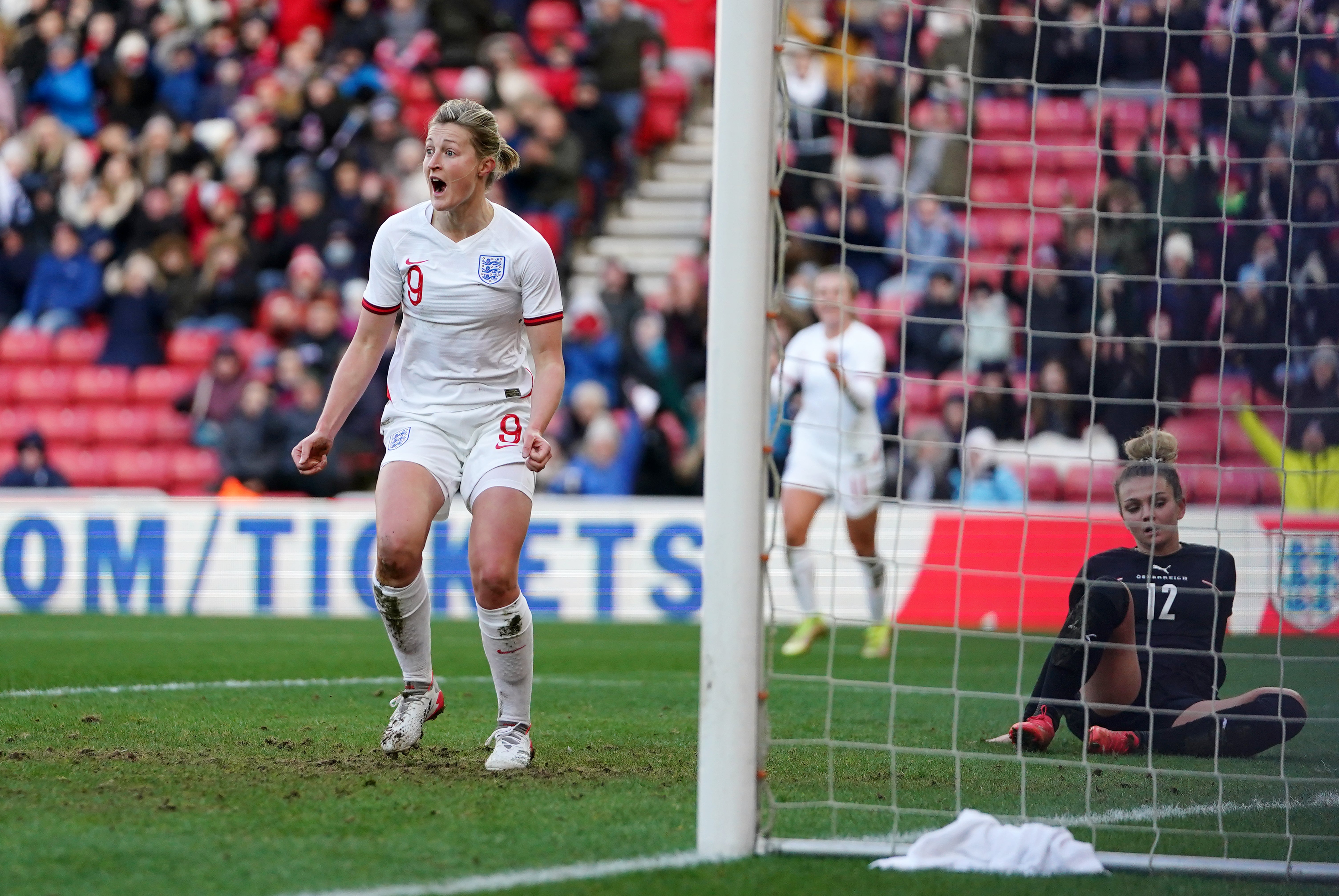 White celebrates the winning goal