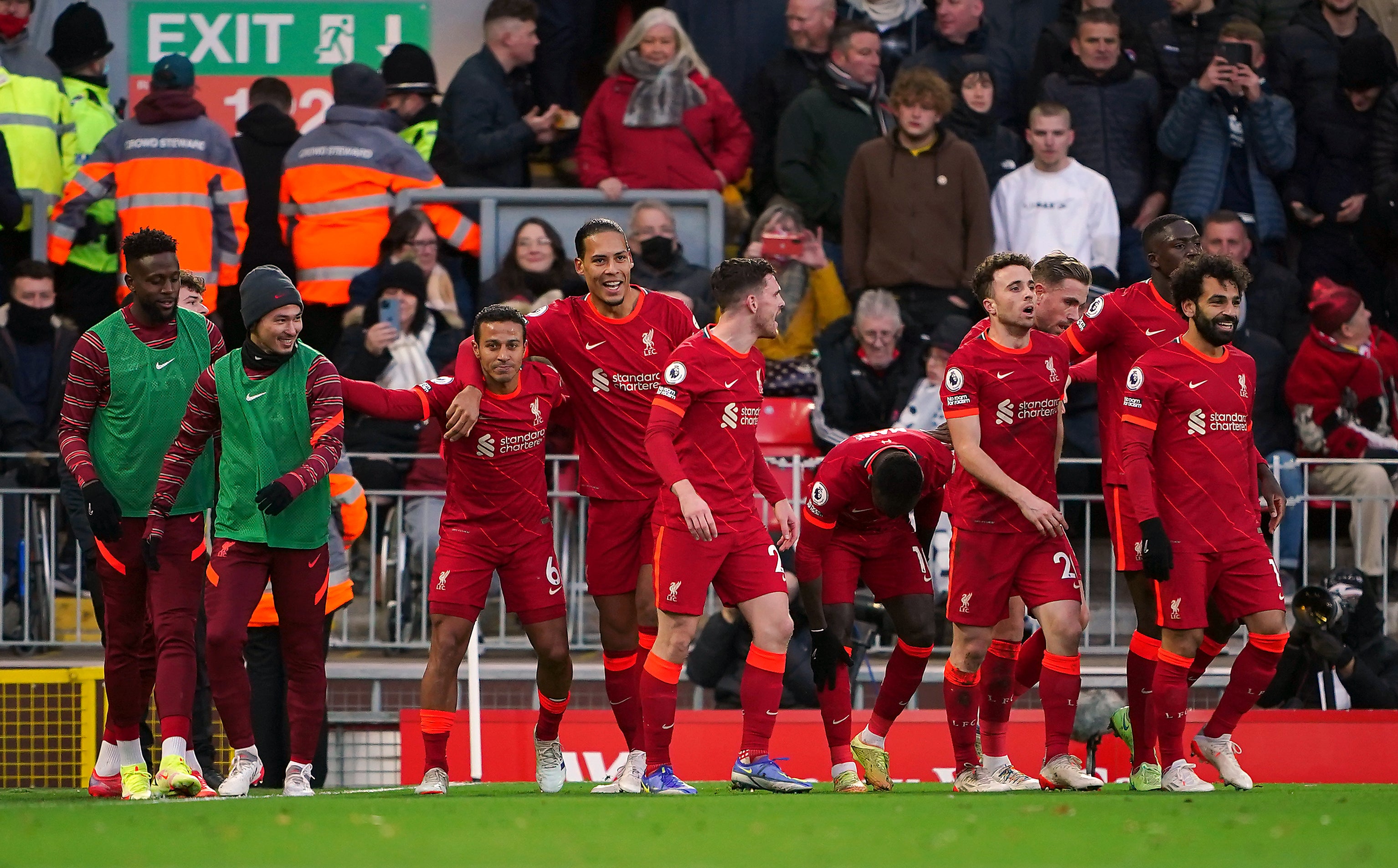 Liverpool’ were comfortable winners against Southampton (Peter Byrne/PA)