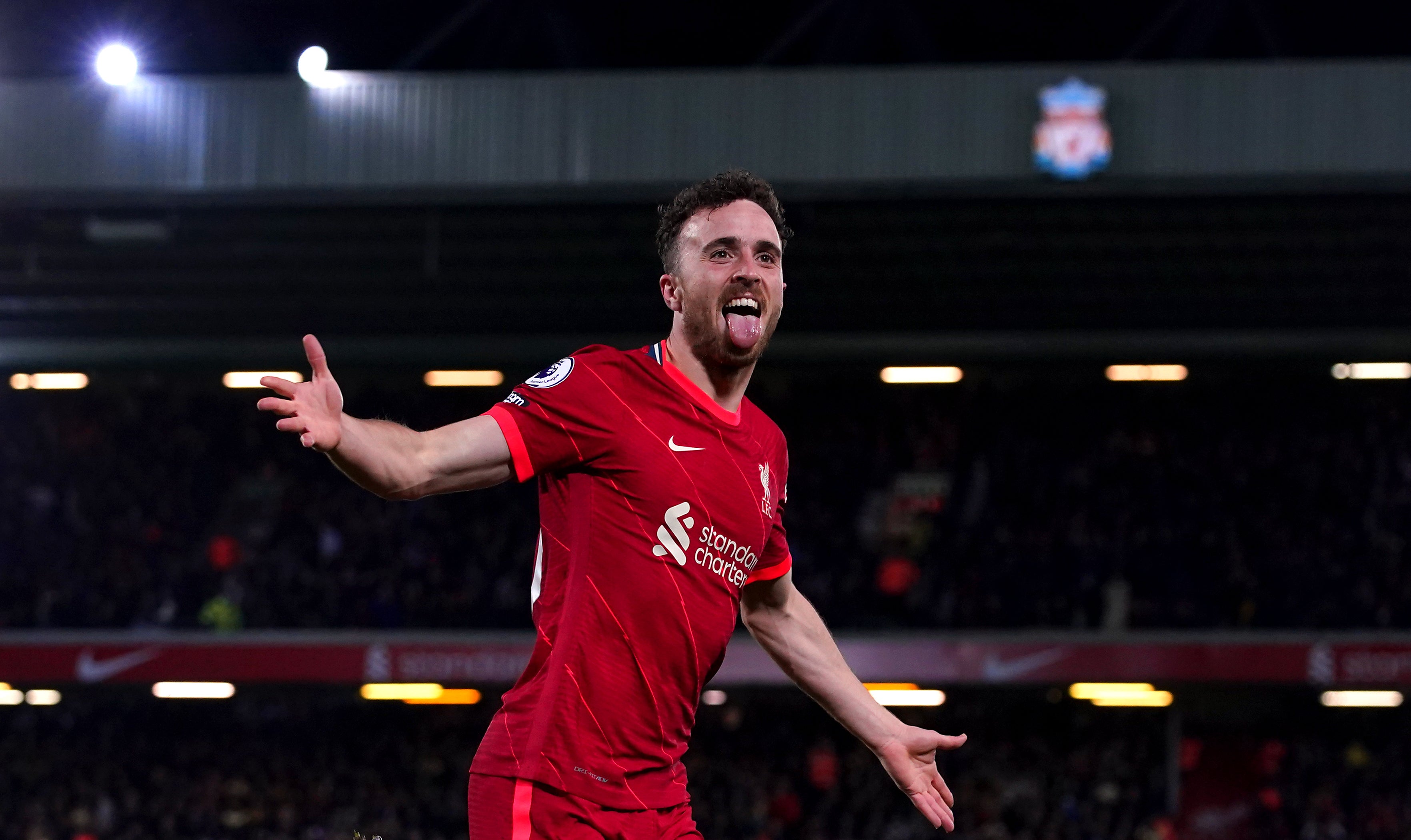 Liverpool’s Diogo Jota scored twice in the 4-0 win over Southampton