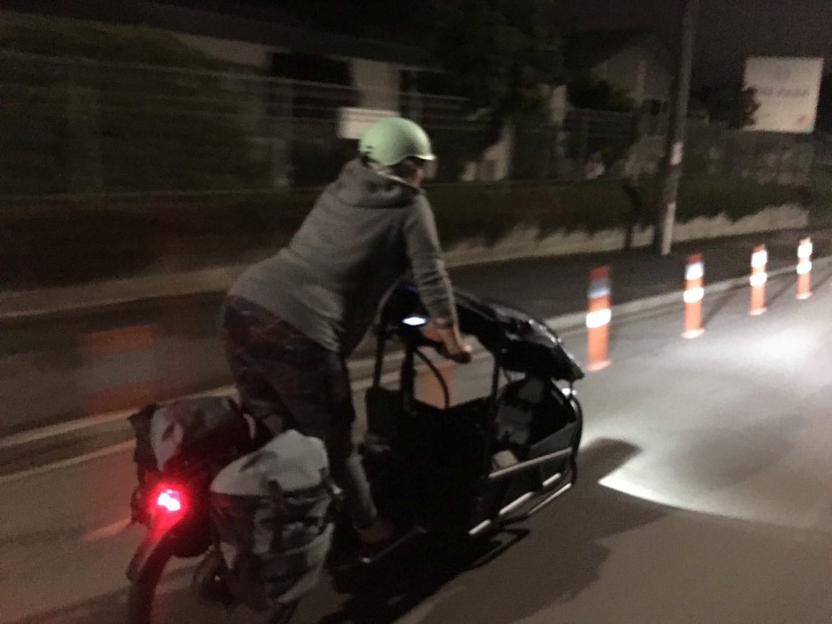 Julie Anne Genter rides a bicycle to hospital while in labour in Wellington, New Zealand on 28 November 2021