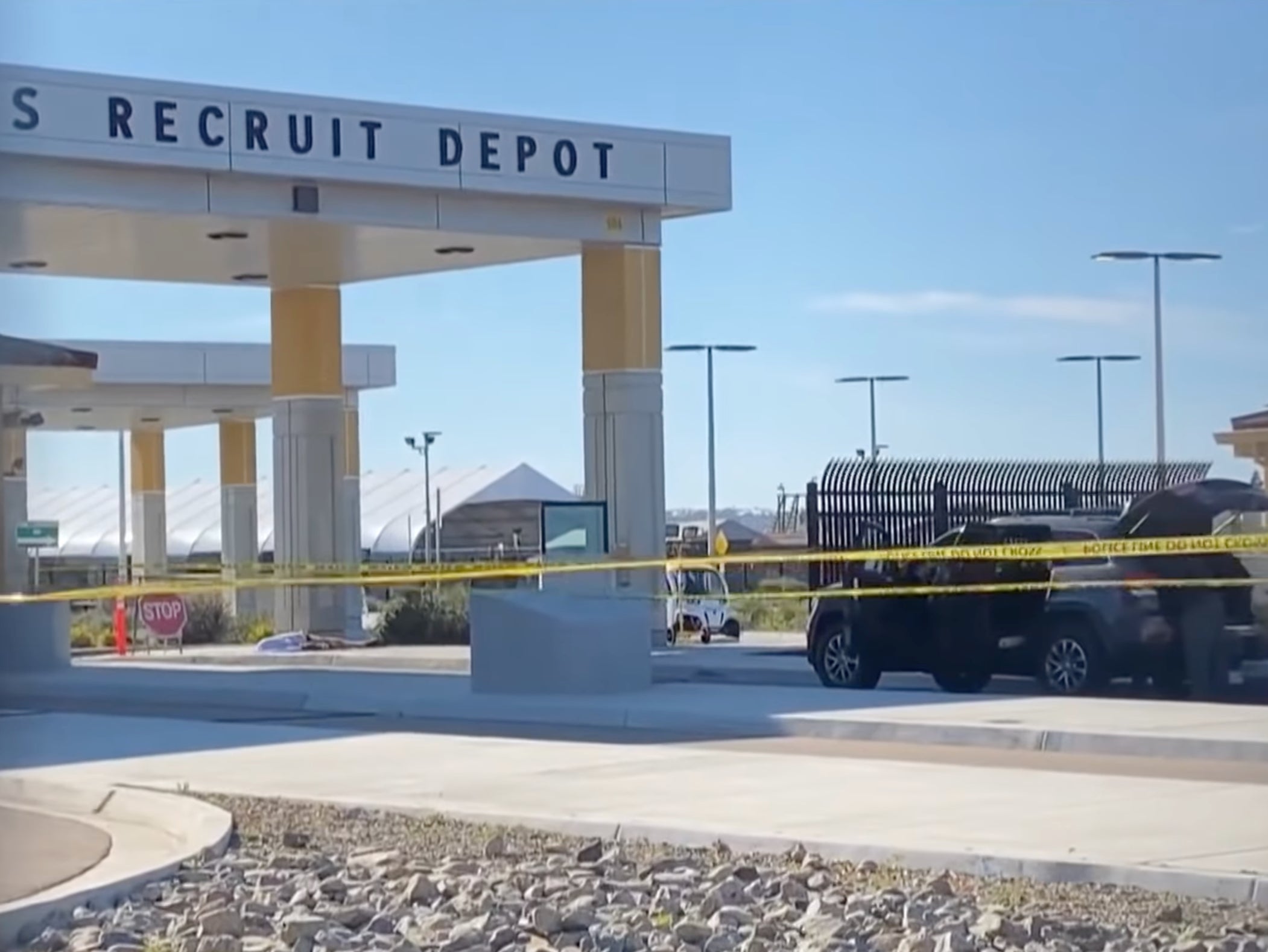 Outside the gate at San Diego’s Marine Corps base