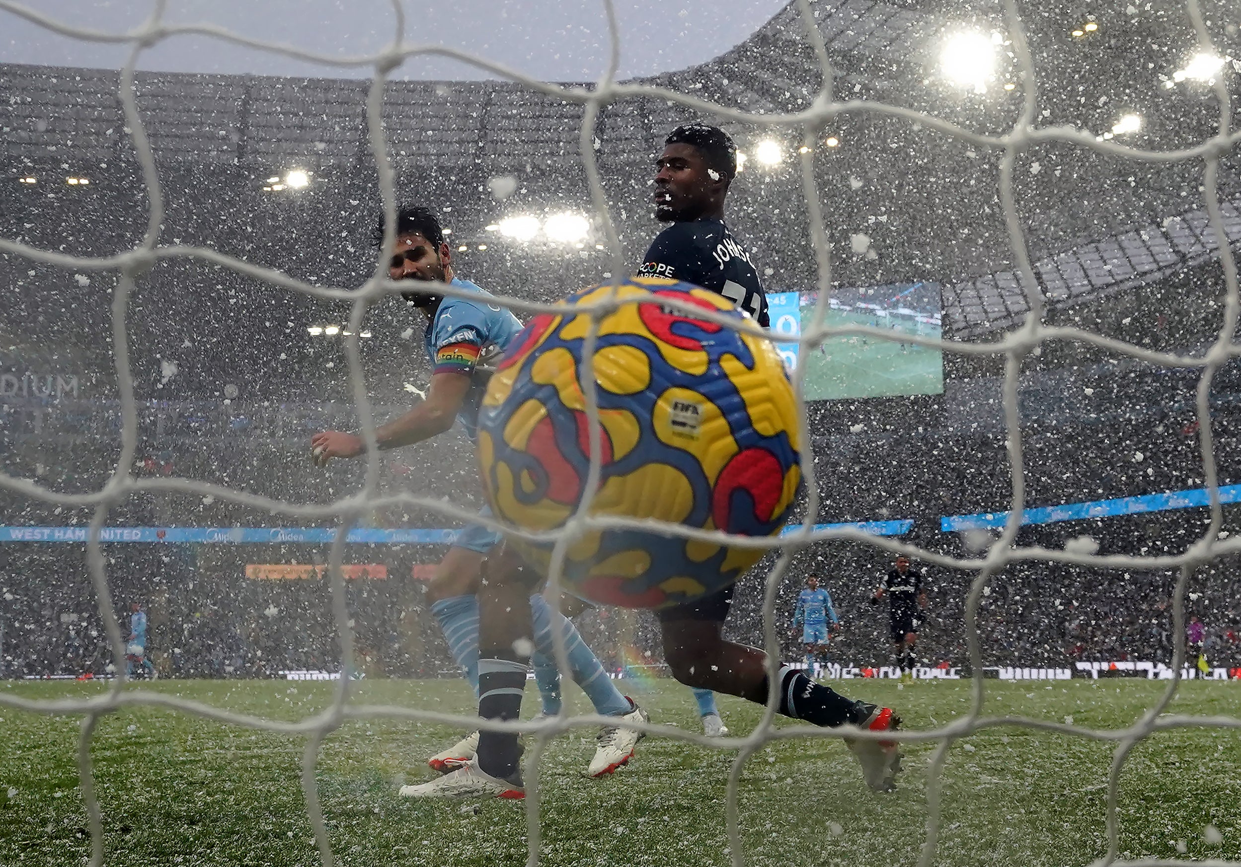 Ilkay Gundogan scores the opener (Nick Potts/PA)