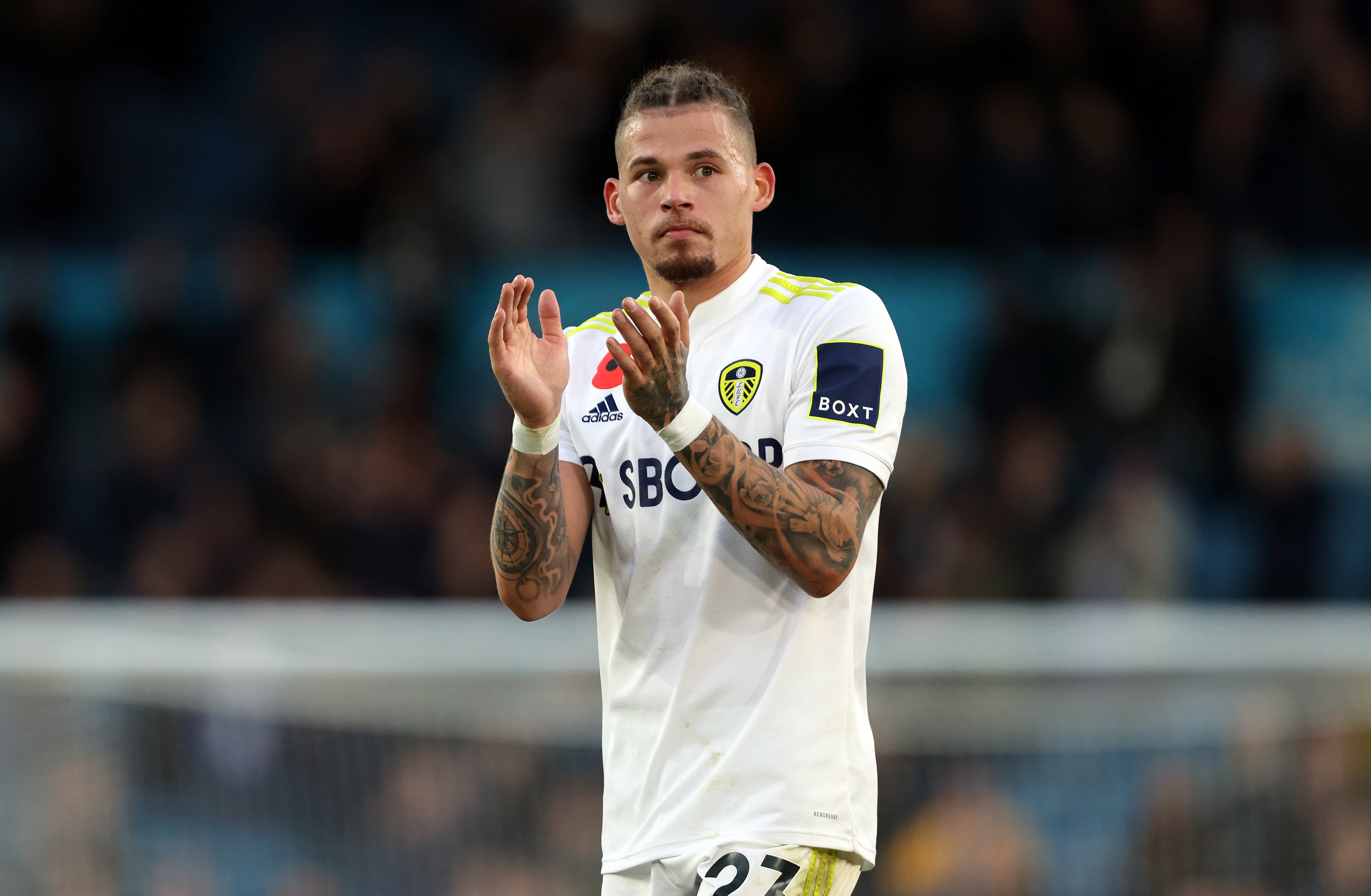 Kalvin Phillips was substituted at half-time during Leeds’ draw at Brighton on Saturday (Richard Sellers/PA)