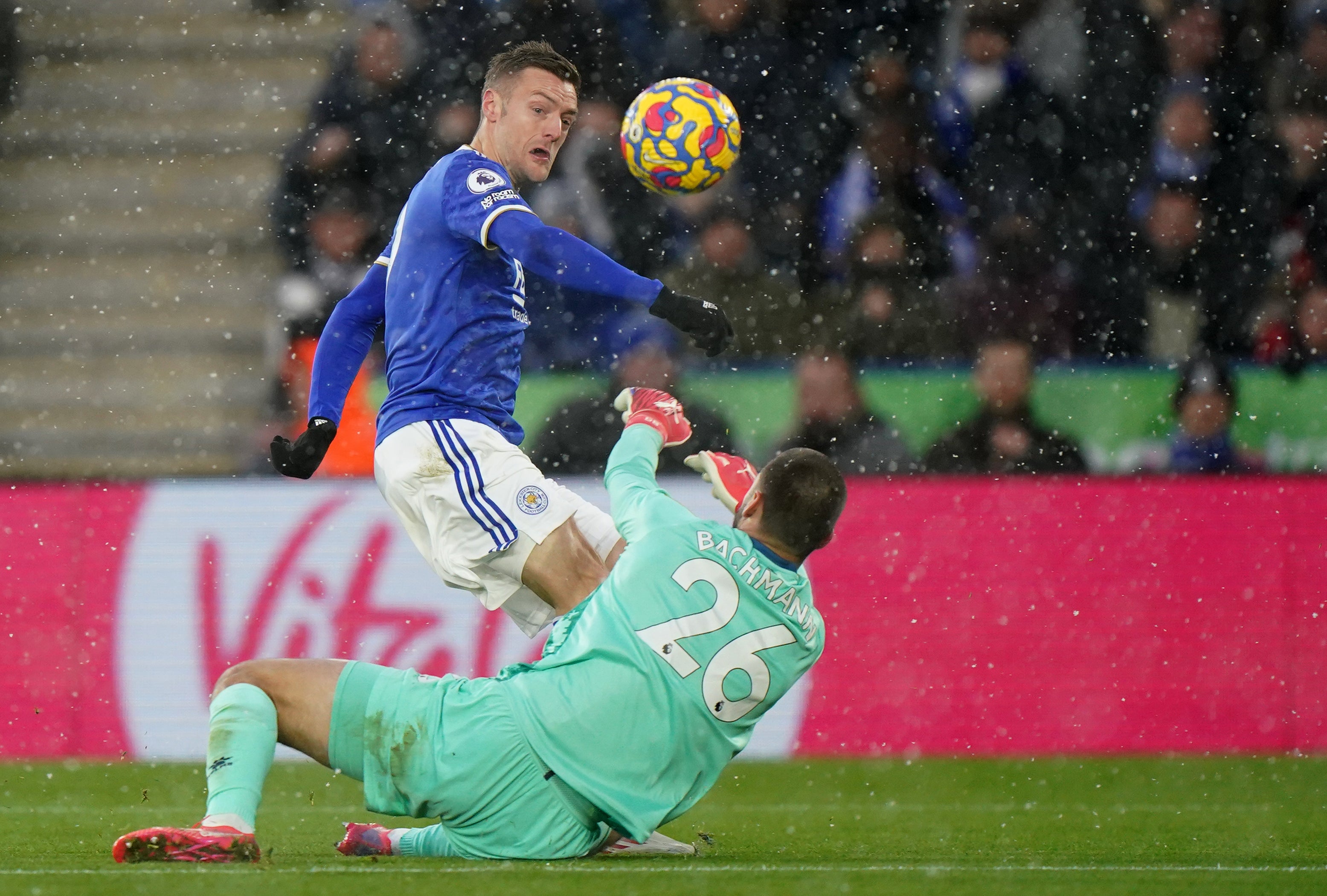 Jamie Vardy equalled the record for most Premier League goals scored over the age of 30 with Sunday’s double against Watford (Tim Goode/PA)