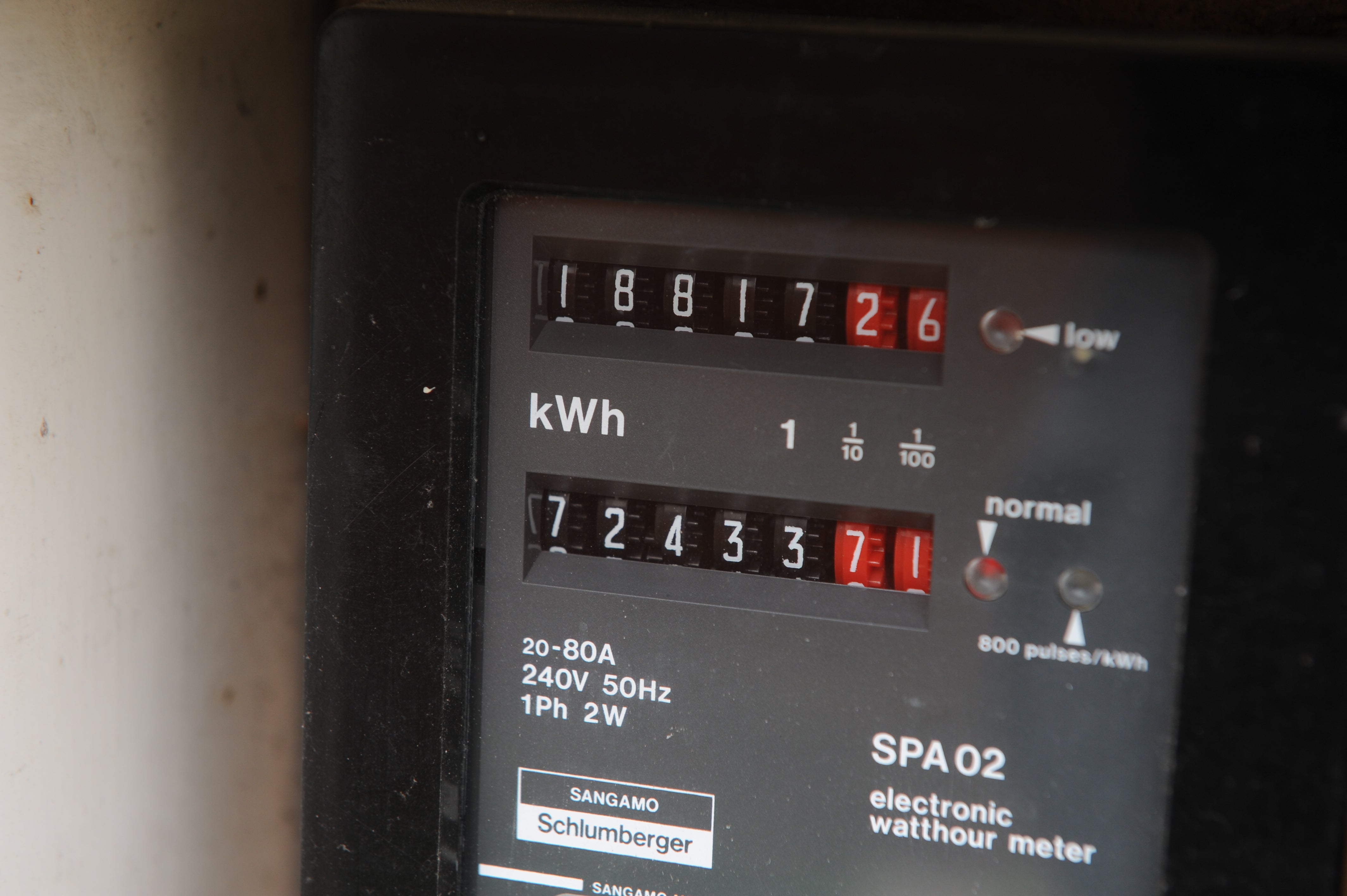 A two rate energy meter