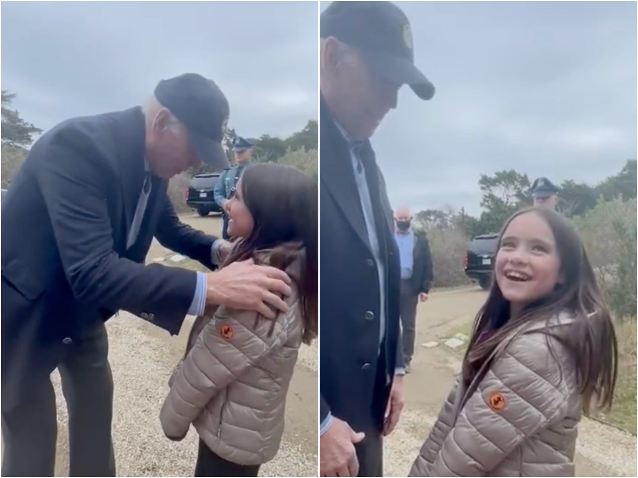 Biden captured on video sharing words of encouragement for girl with stutter