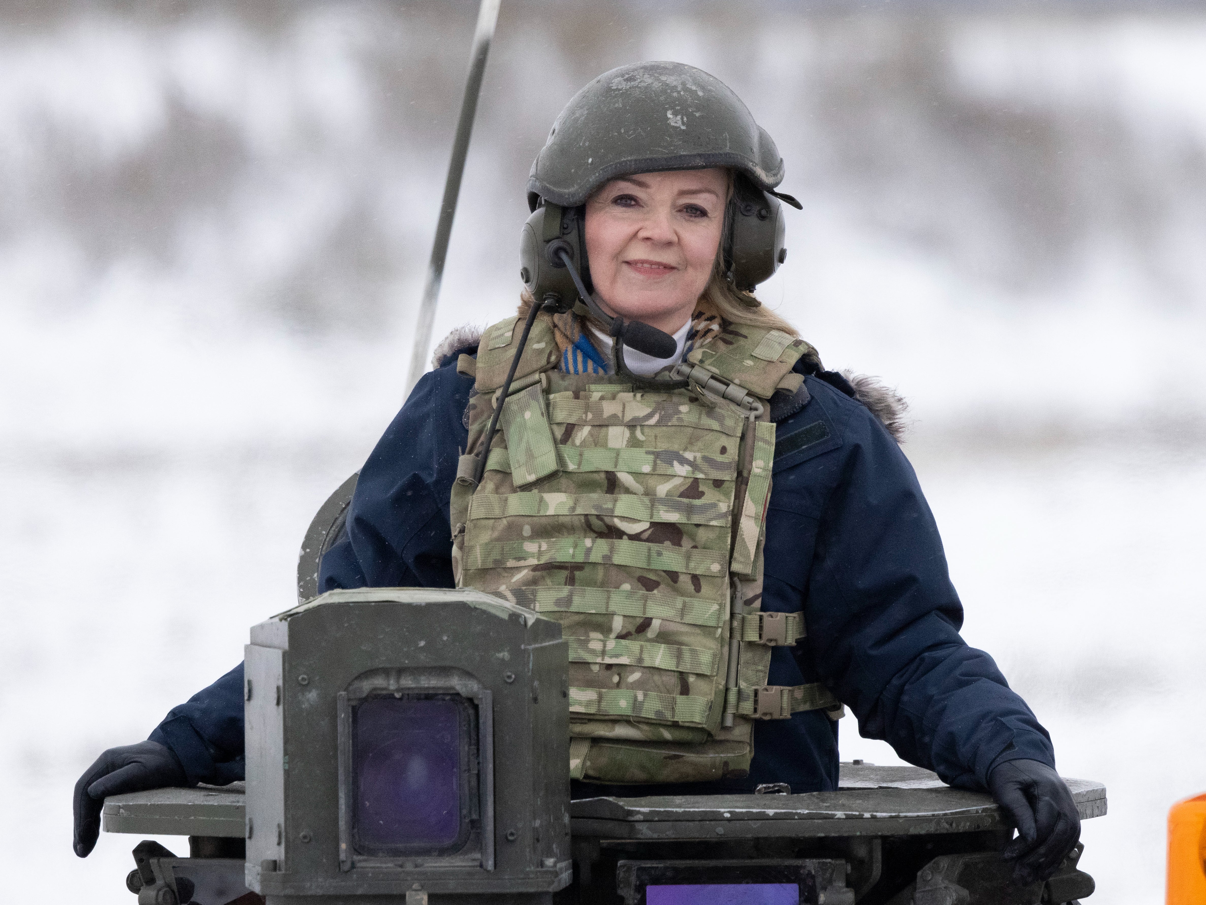 Foreign secretary Liz Truss visits British troops in Estonia