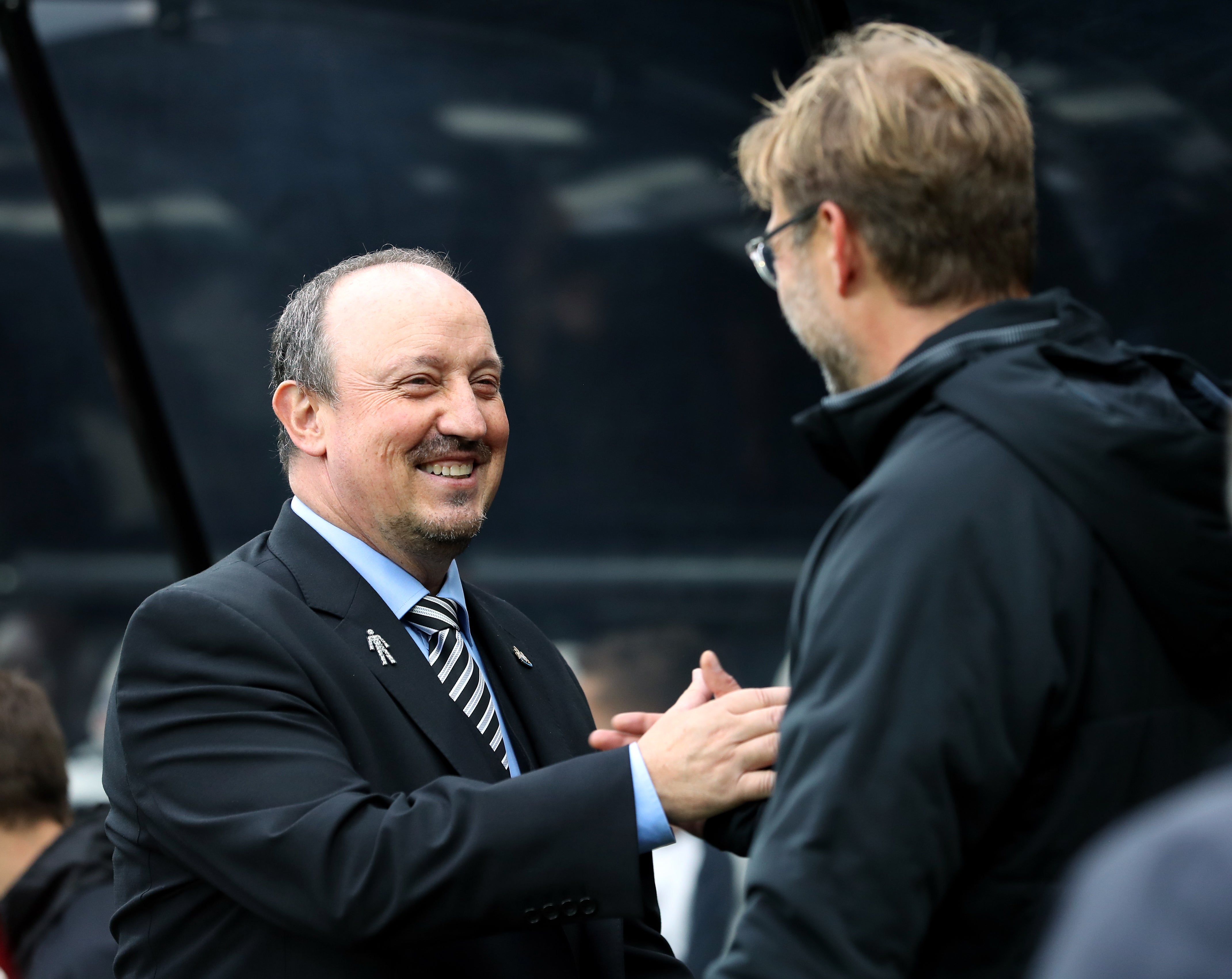 LIverpool managers past and present Rafael Benitez and Jurgen Klopp will meet in the Merseyside derby at Goodison Park (Owen Humphreys/PA)