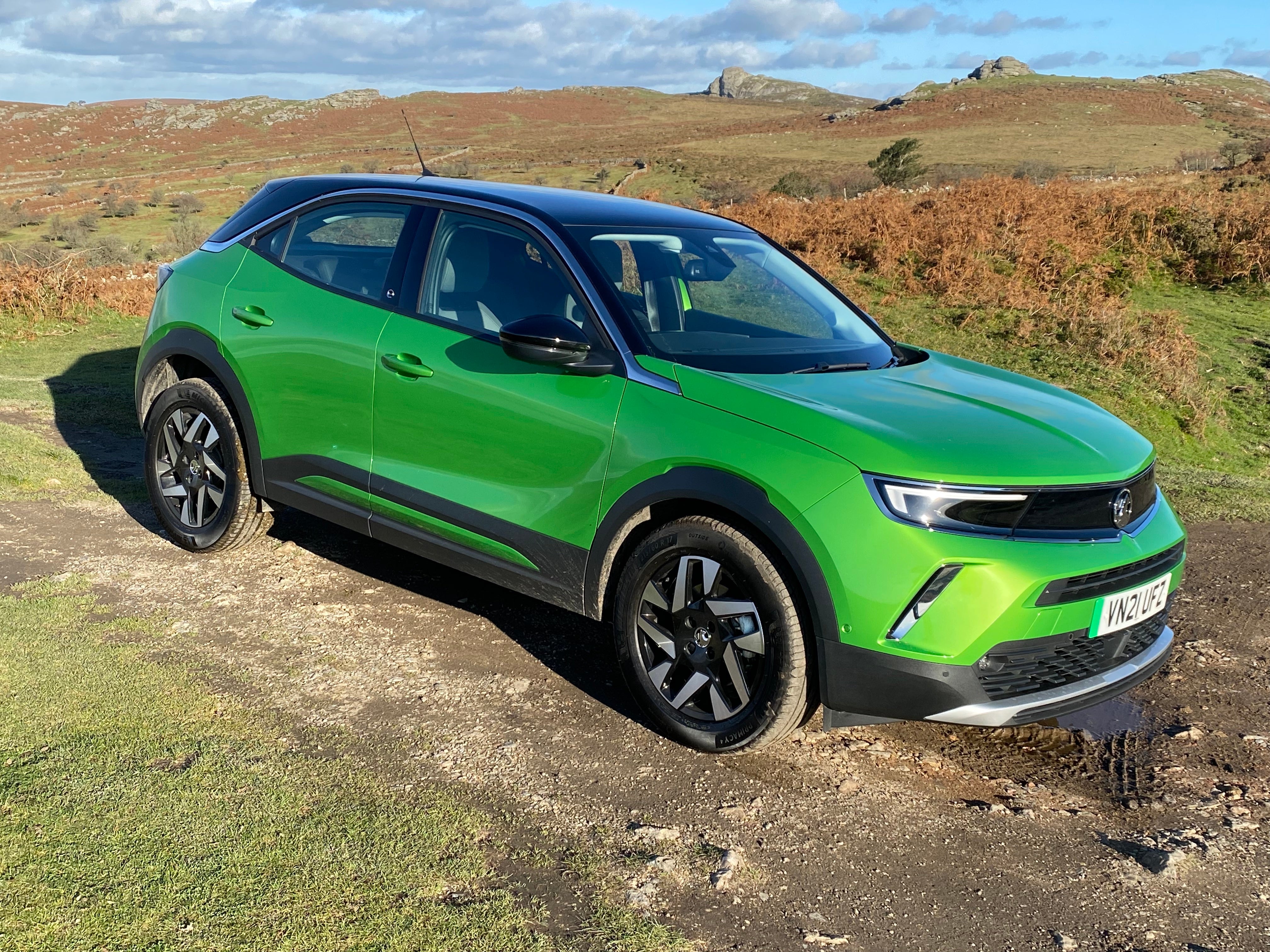 The new all-electric Vauxhall Mokka-e comes alive in Dartmoor’s beauty.