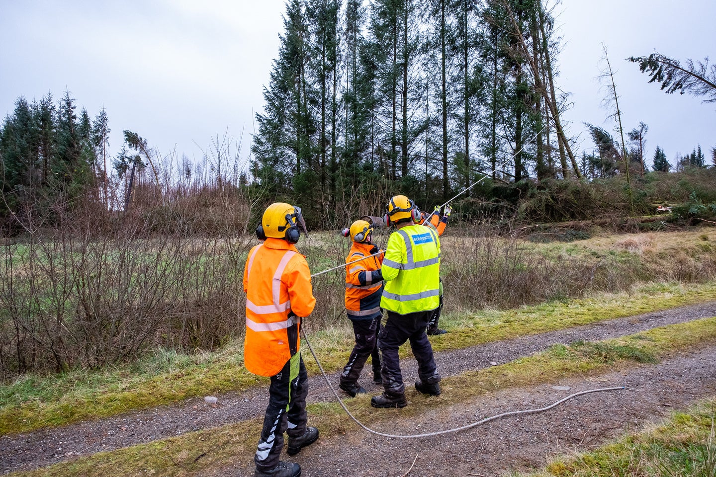 Engineers are working to restore power after Storm Arwen (SSEN/PA)