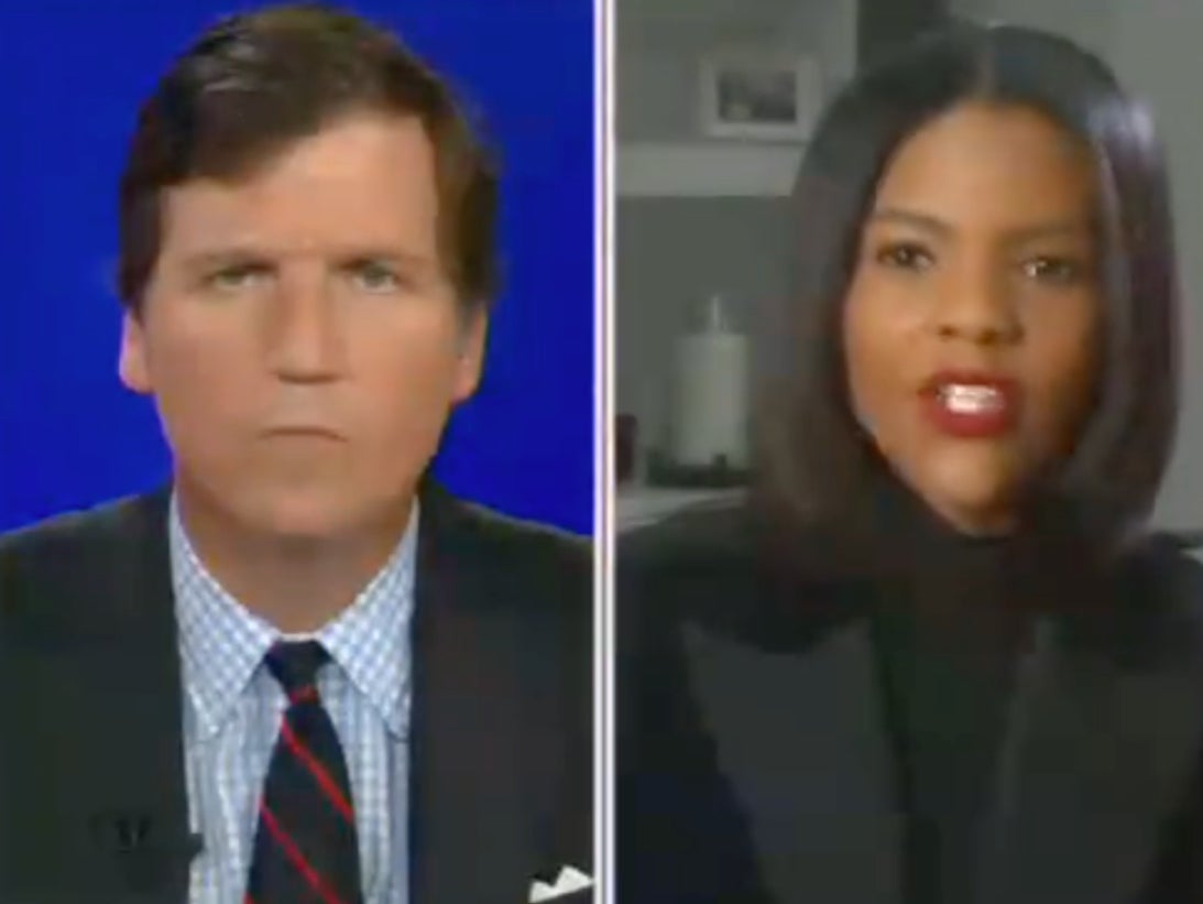 Tucker Carlson and Candace Owens