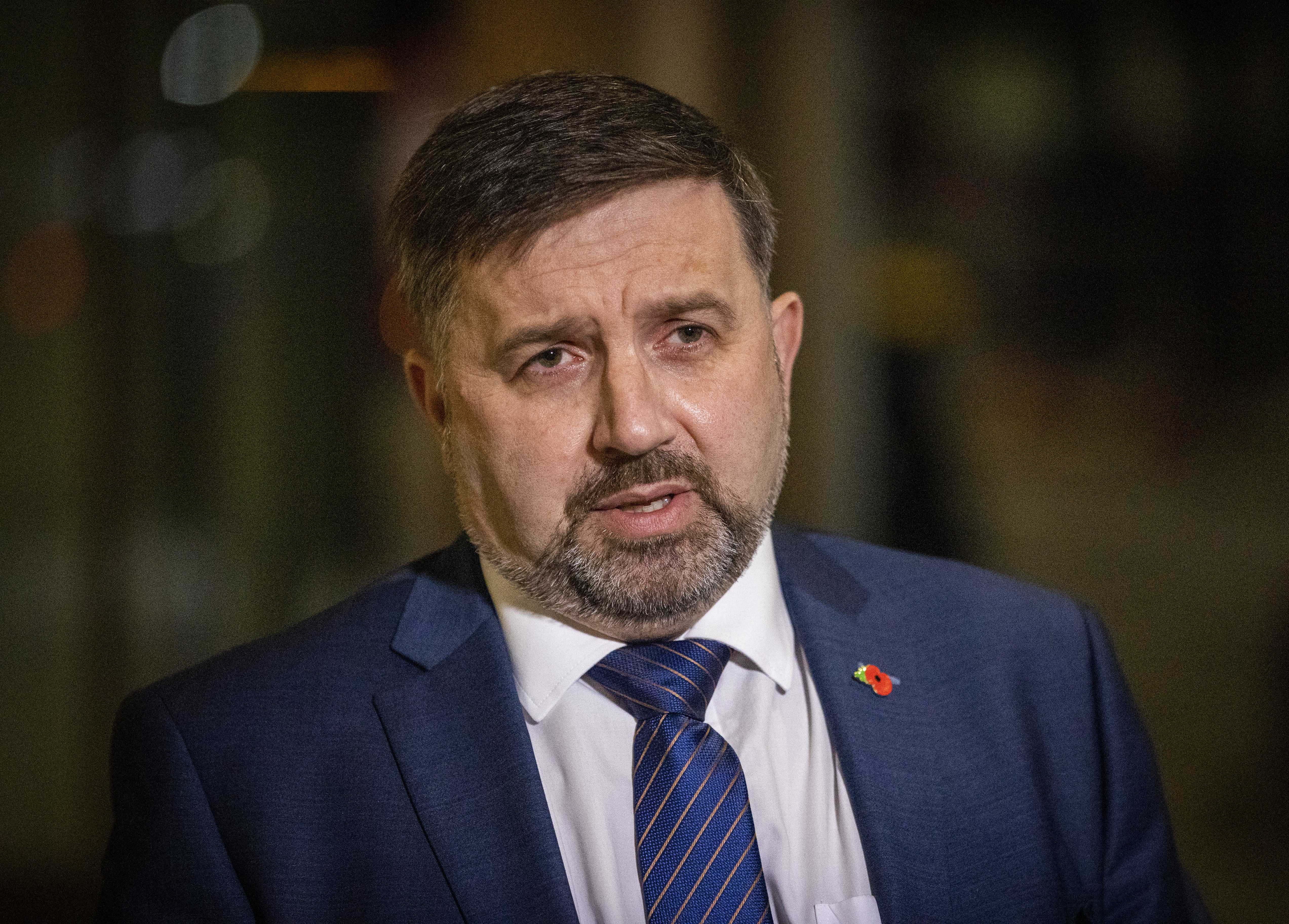 Northern Ireland Minister of Health Robin Swann at the Grand Central Hotel in Belfast during the launch of the Northern Ireland Health and Social Care Awards 2022 (Liam McBurney/PA)