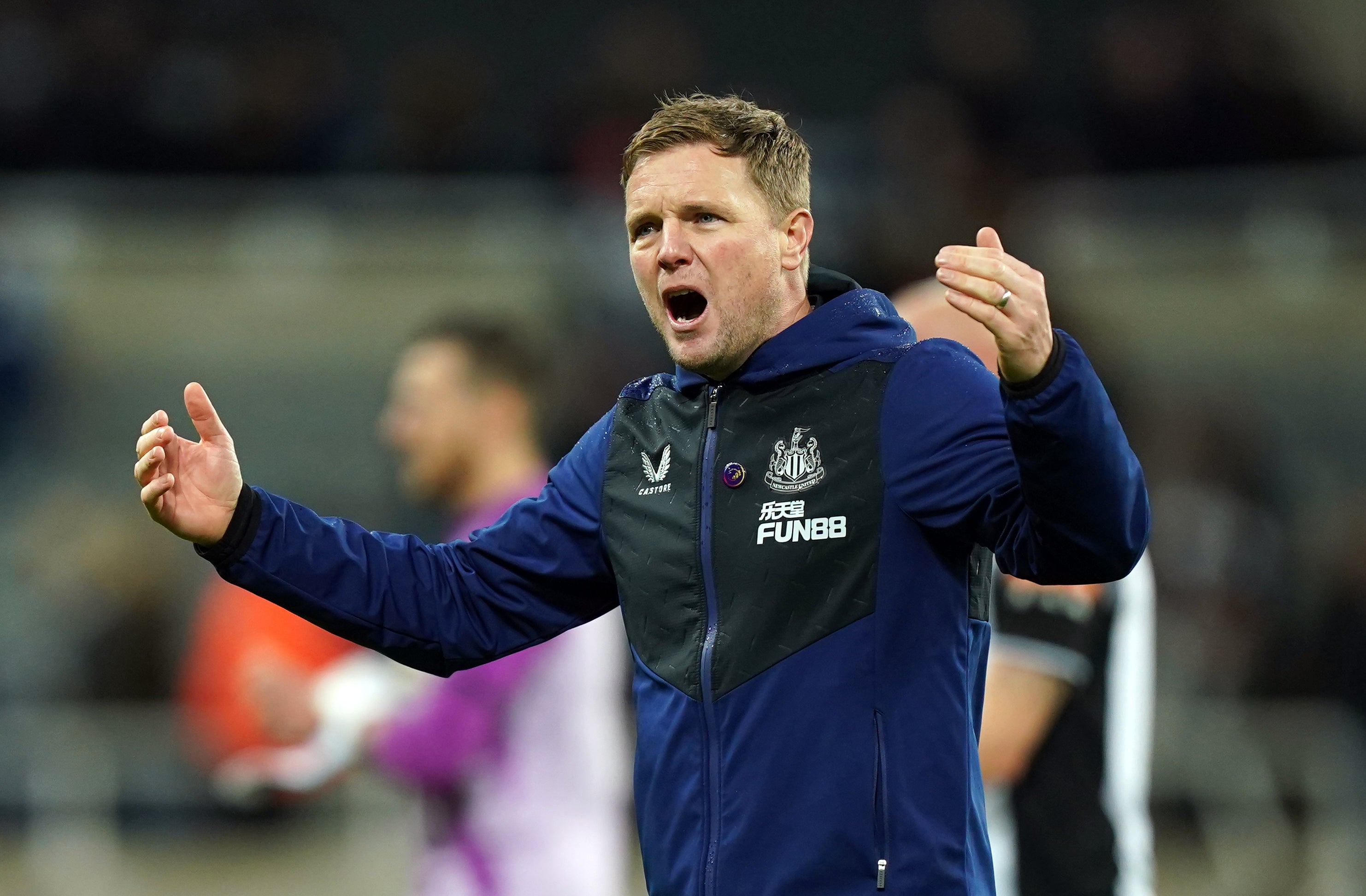 Newcastle head coach Eddie Howe saw his side denied a first Premier League victory of the season (Mike Egerton/PA)