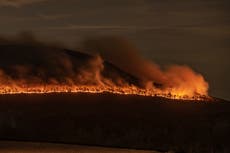 Wildfire continues to burn at a North Carolina state park