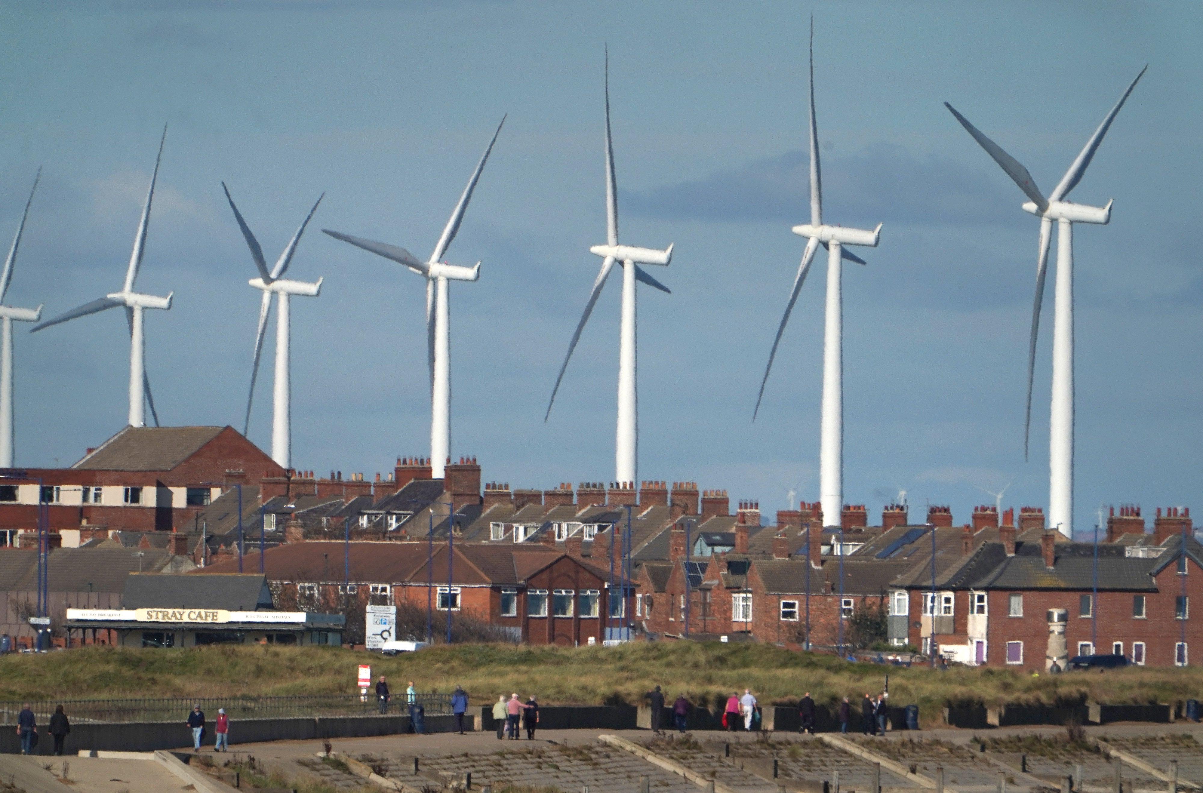 Teesside Wind Farm near the mouth of the River Tees off the North Yorkshire coast (Owen Humphreys/PA)