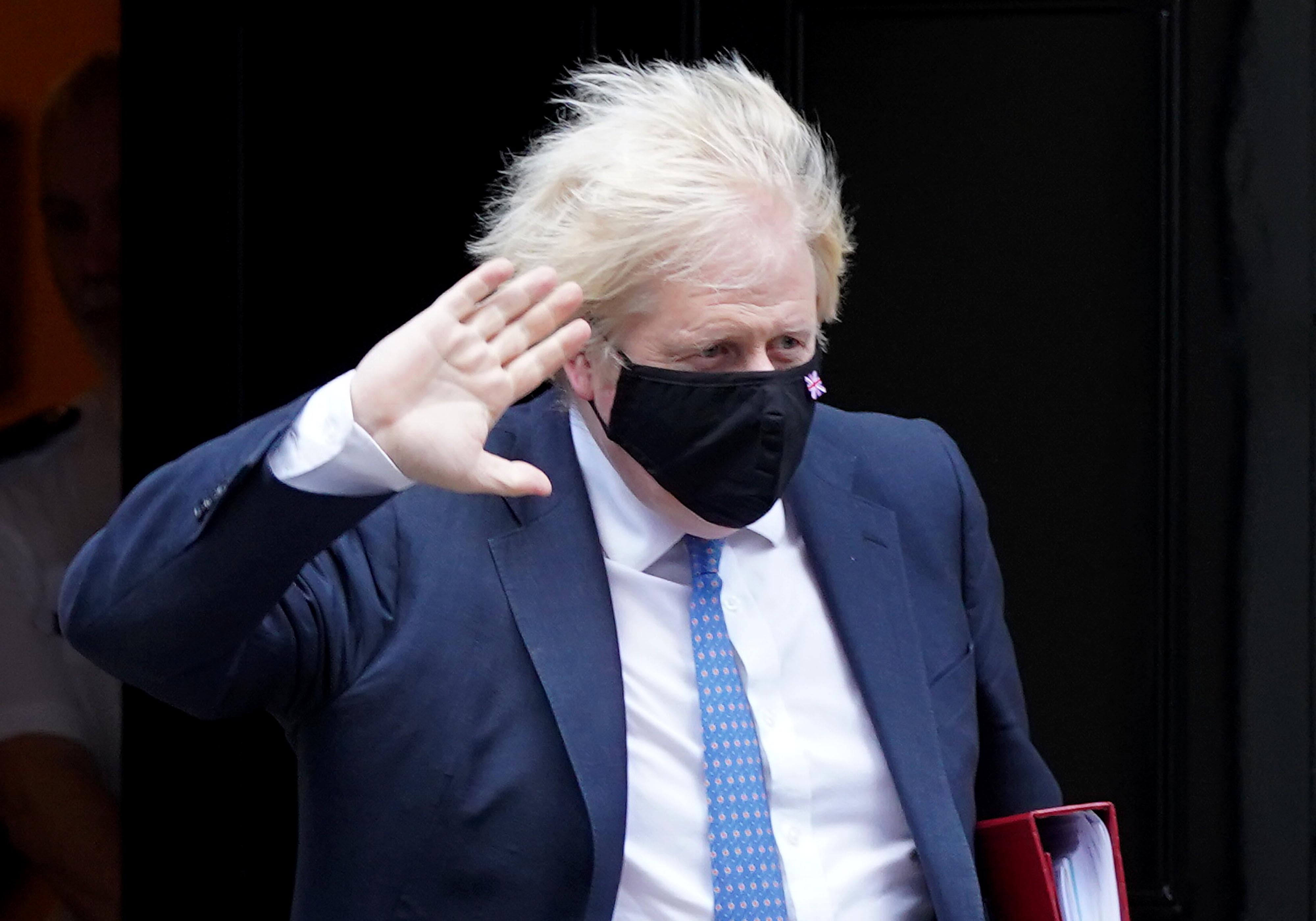 Prime Minister Boris Johnson leaves 10 Downing Street, London, to attend Prime Minister’s Questions at the Houses of Parliament. Picture date: Wednesday December 1, 2021 (Stefan Rousseau/PA)