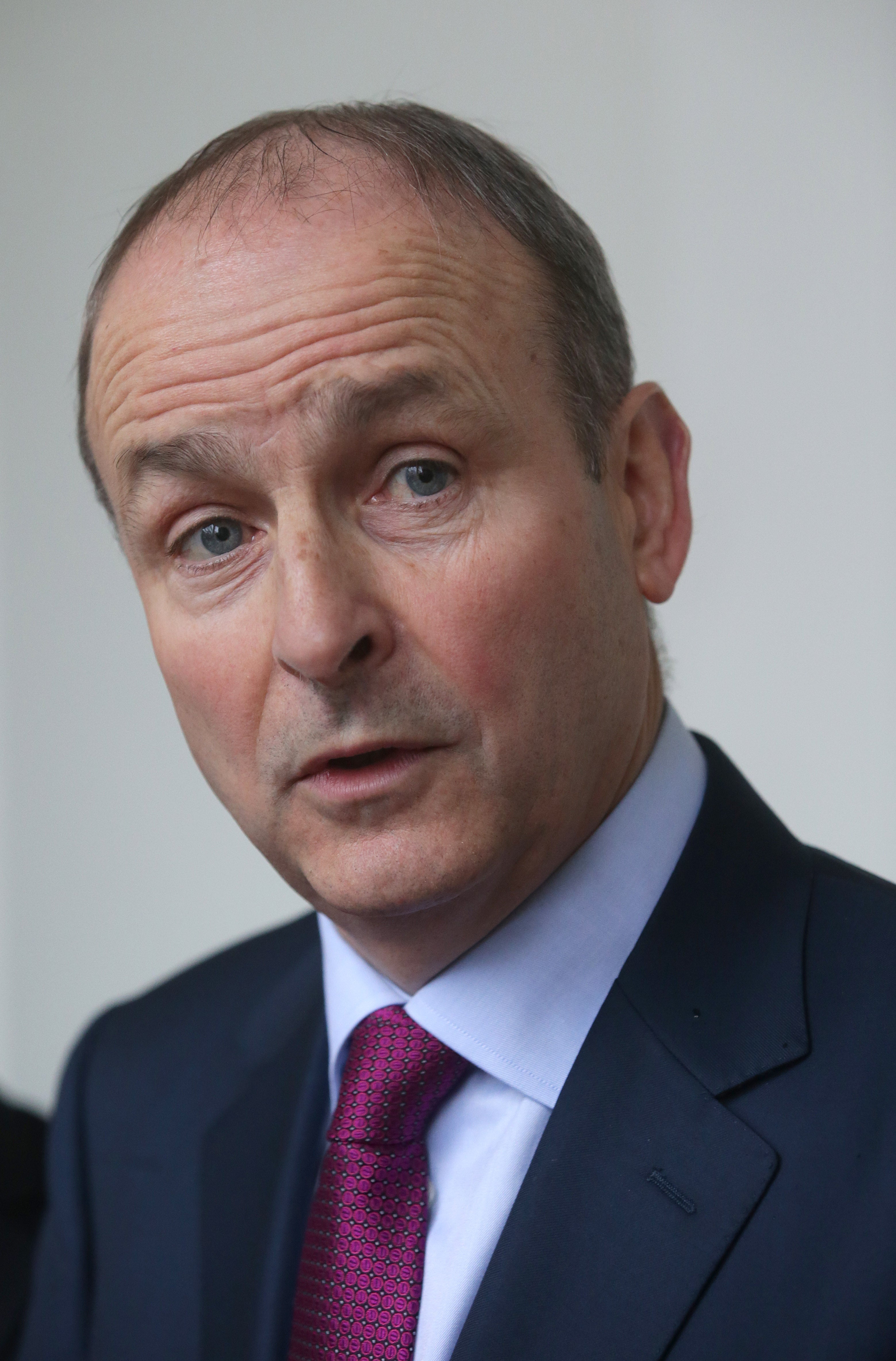 Taoiseach Micheal Martin said the requirement that primary school children wear masks is not a place he is ‘100% comfortable with’ (PA)