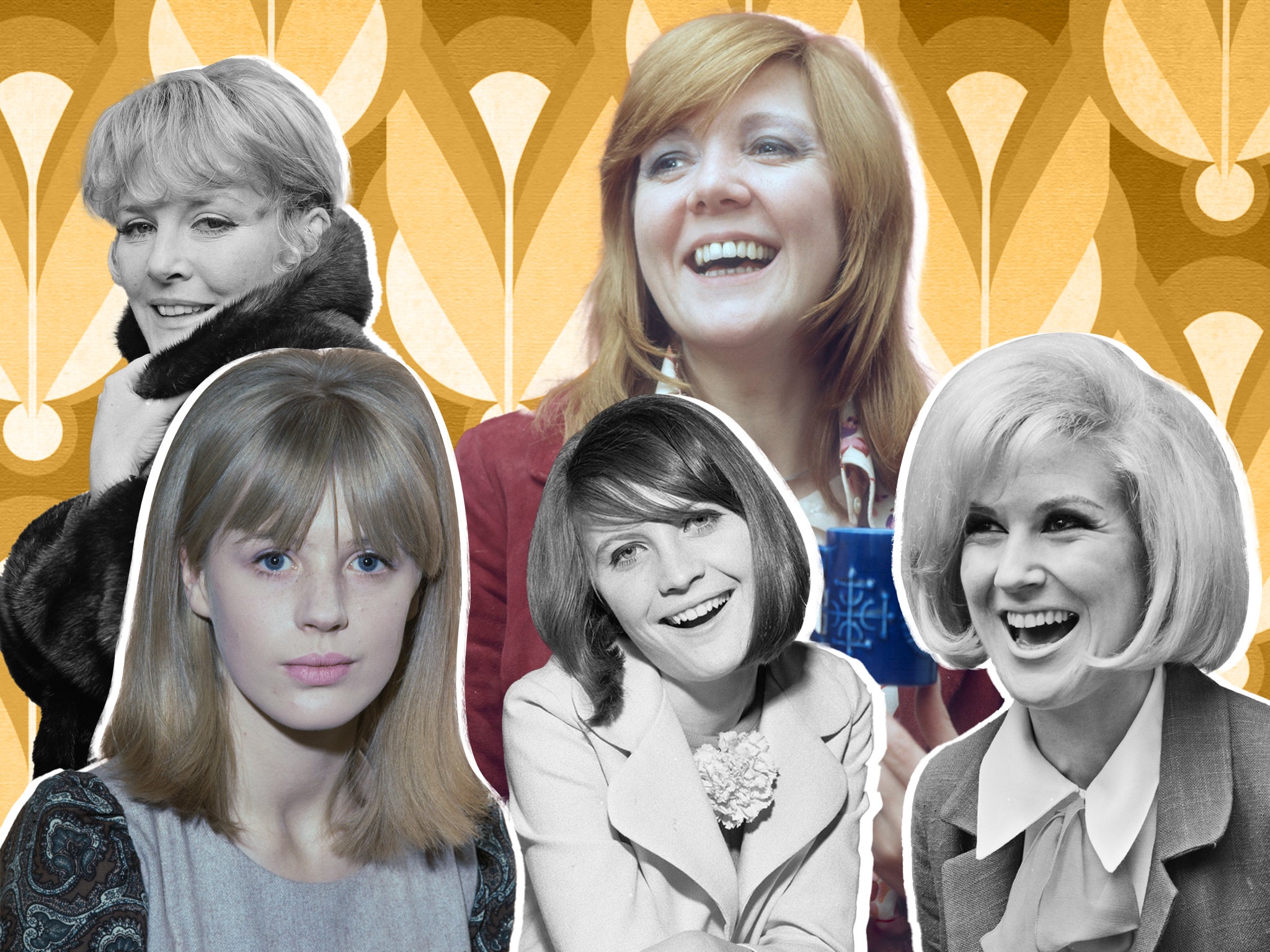 Pictured: Dusty Springfield, Marianne Faithfull, Cilla Black, Petula Clark and Sandie Shaw