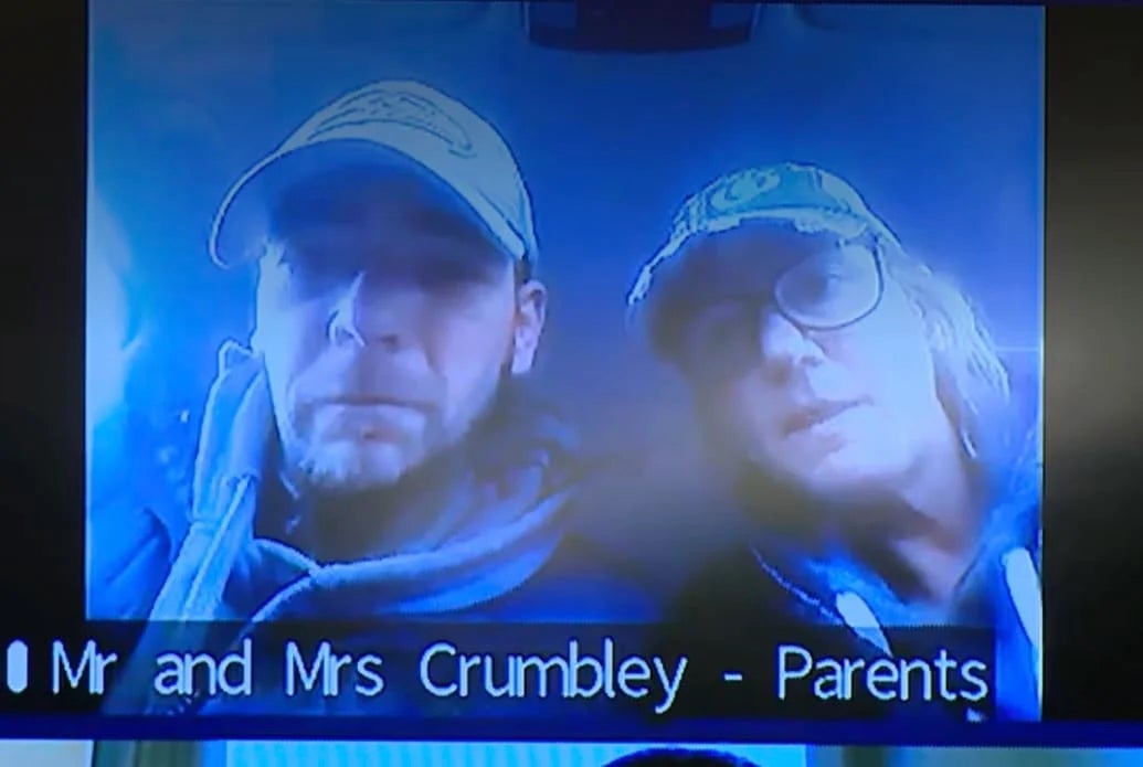 Jennifer and James Crumbley, parents of Ethan Crumbley, are seen during a virtual appearance at his arraignment on Wednesday