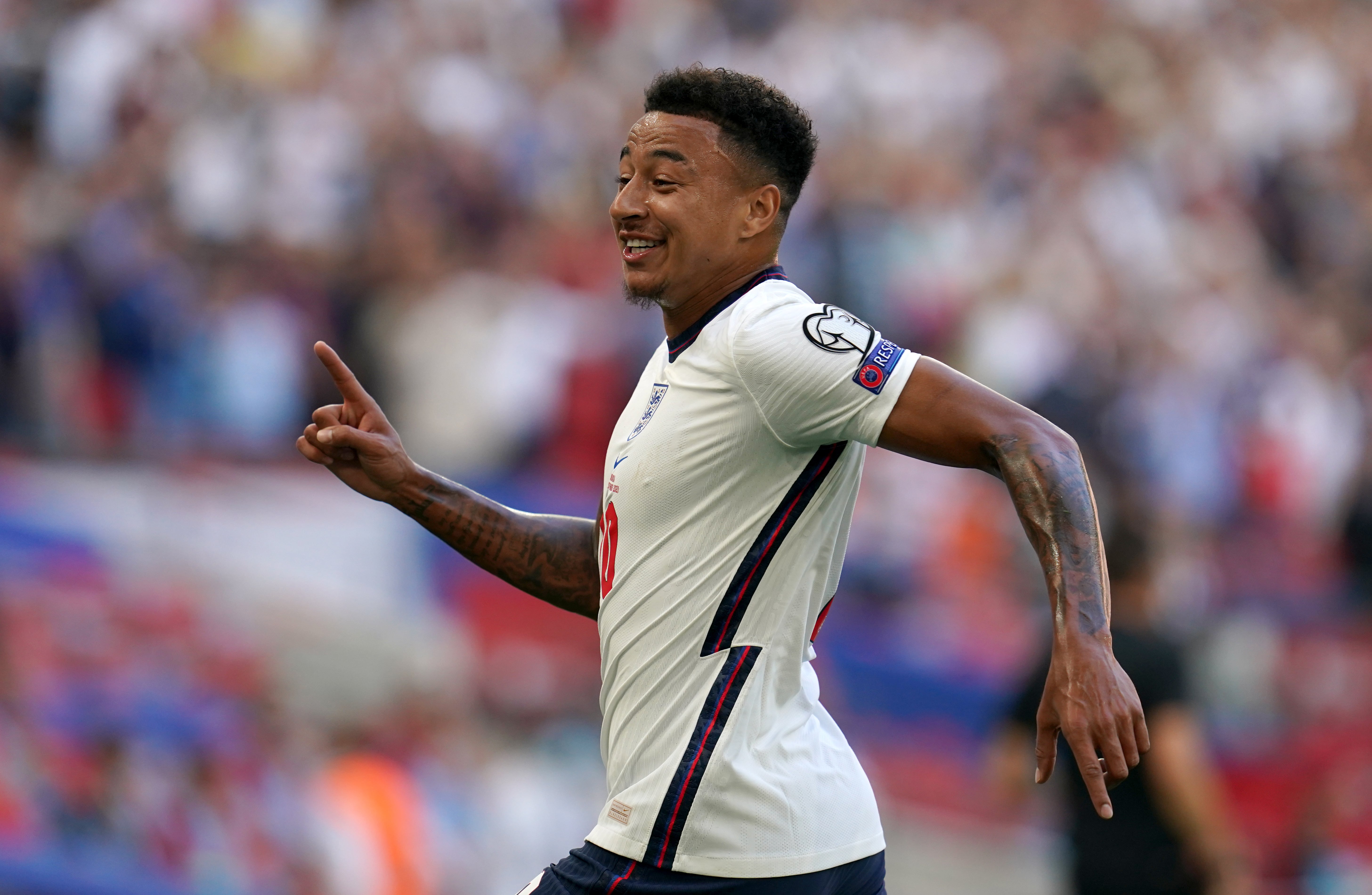 England’s Jesse Lingard celebrates scoring (Nick Potts/PA)