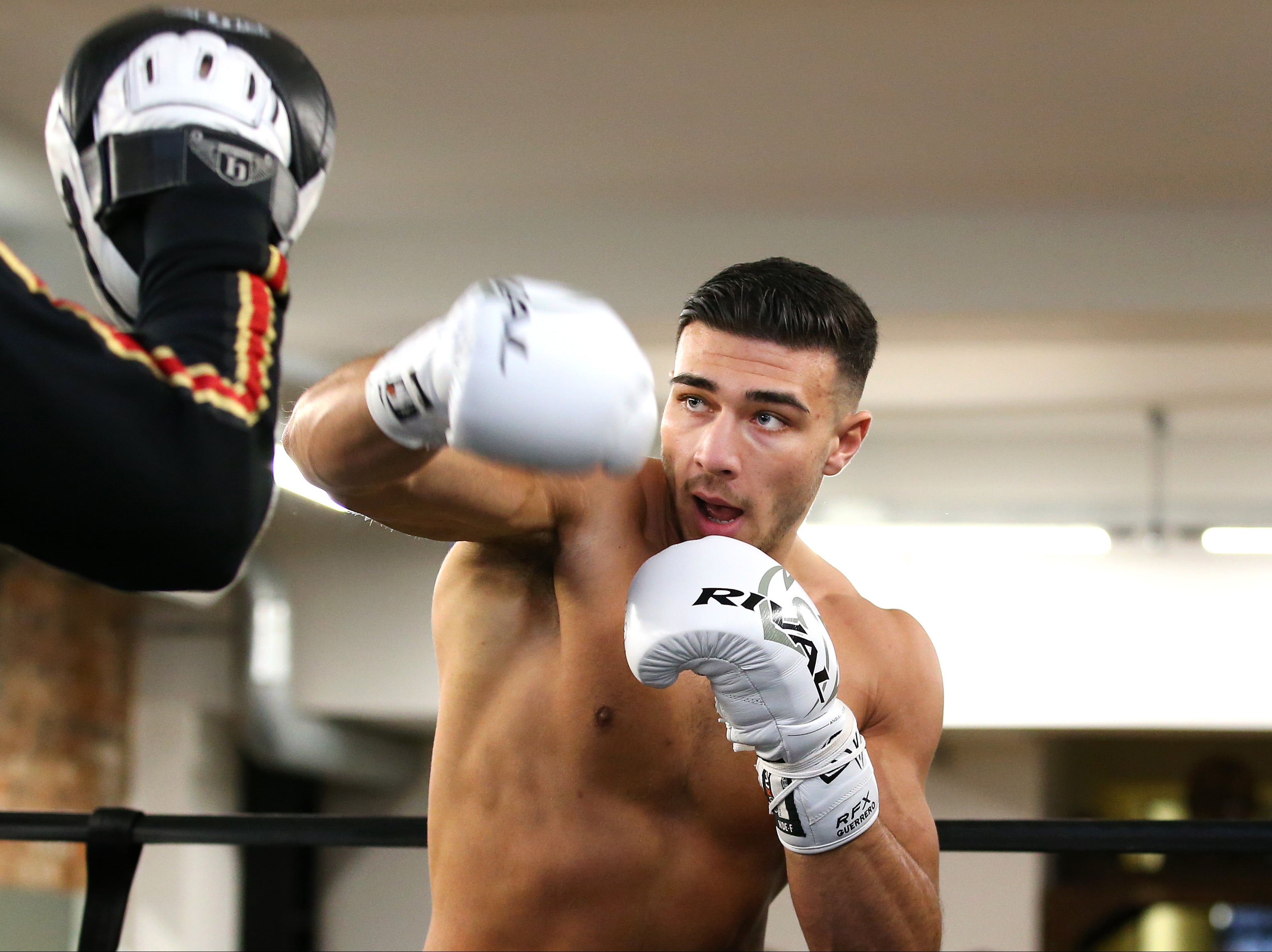 Tommy Fury in training