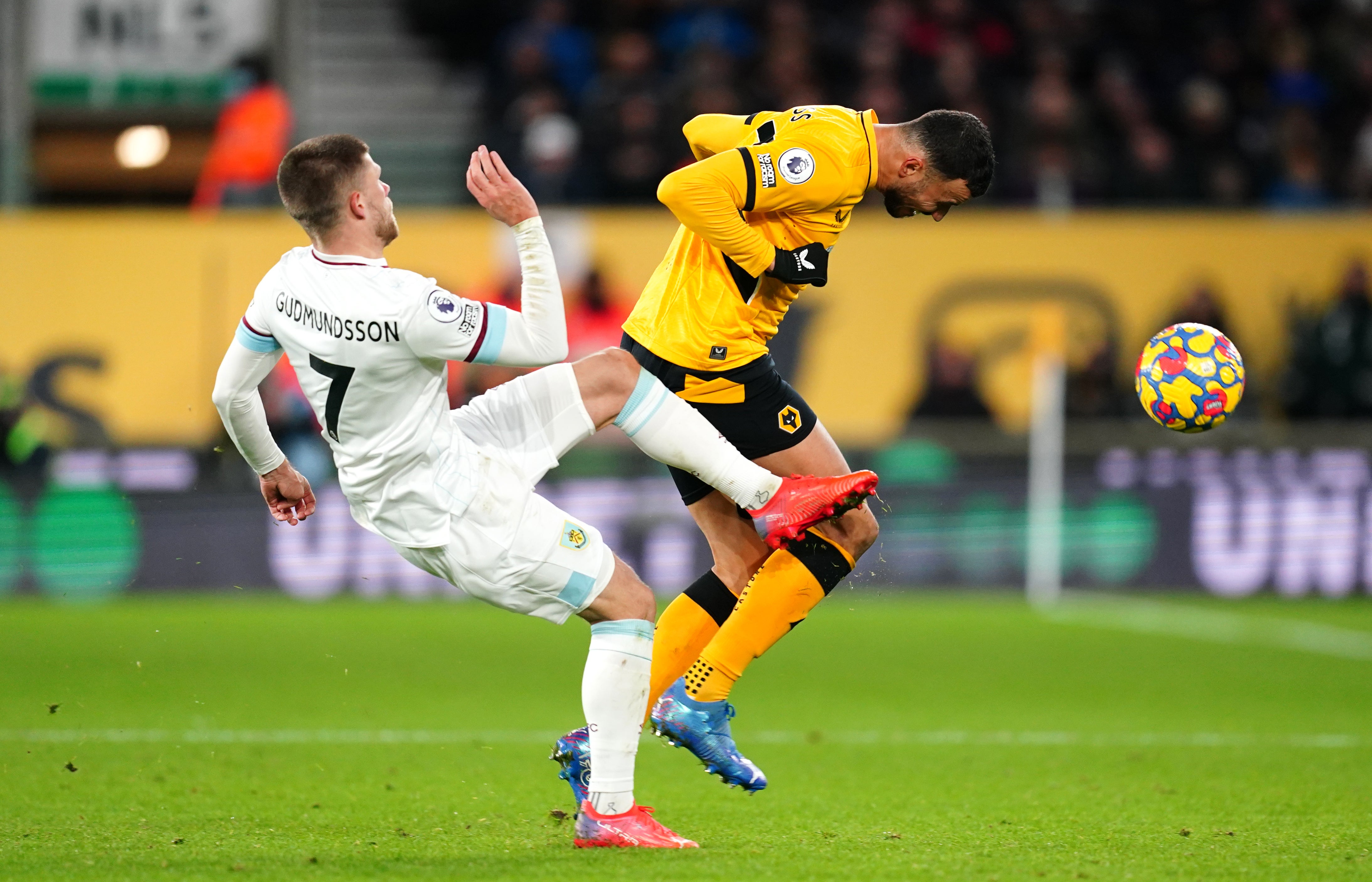 Burnley’s Johann Berg Gudmundsson (left) helped his side secure a 0-0 draw at Wolves on Wednesday (David Davies/PA)