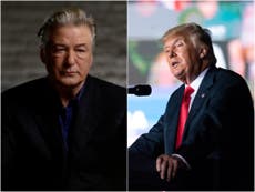 Alec Baldwin says it was ‘surreal’ to see Trump claim actor had killed Halyna Hutchins on purpose