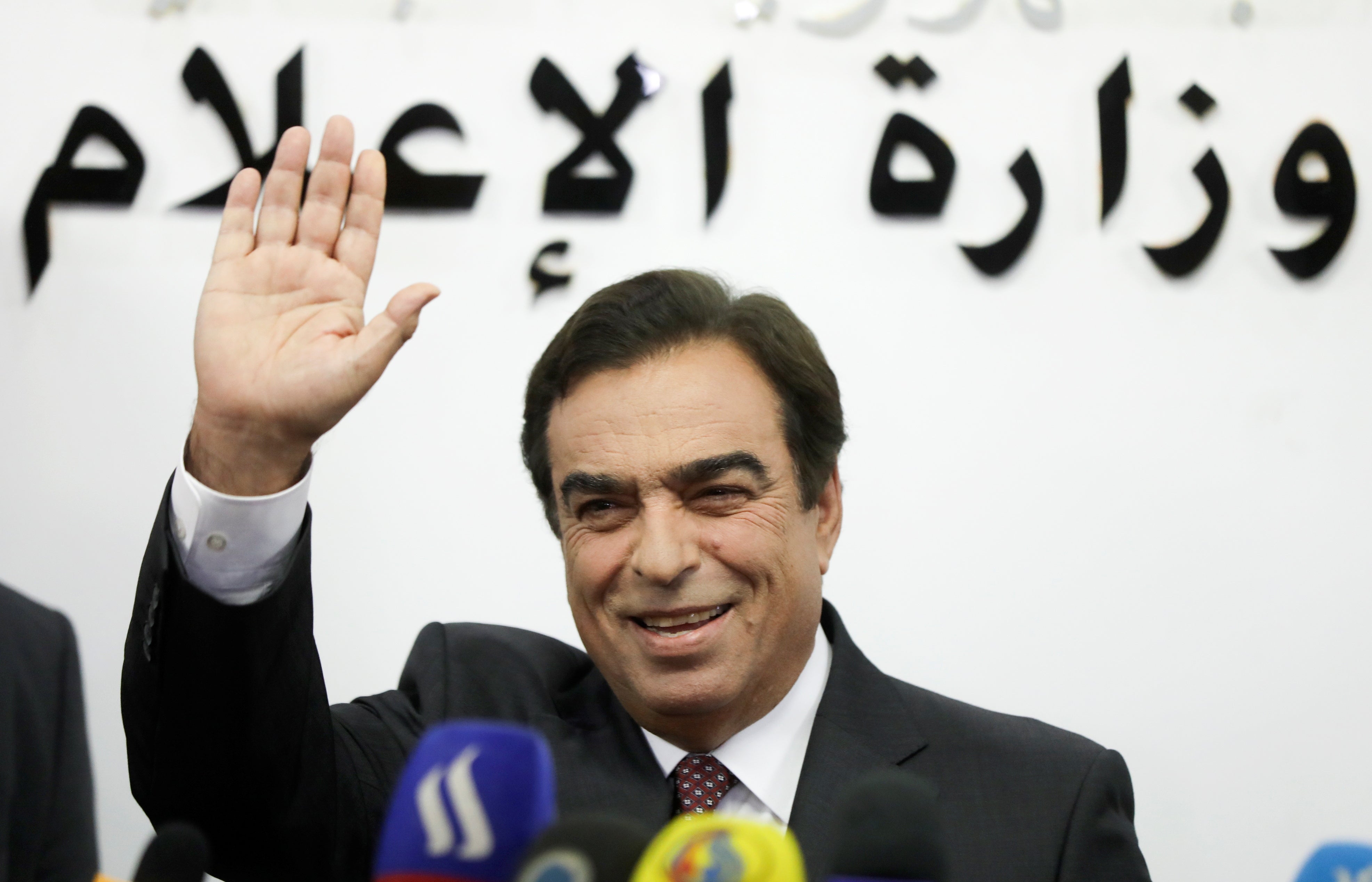 Goodbye: Lebanese Information Minister George Kordahi announcing his resignation