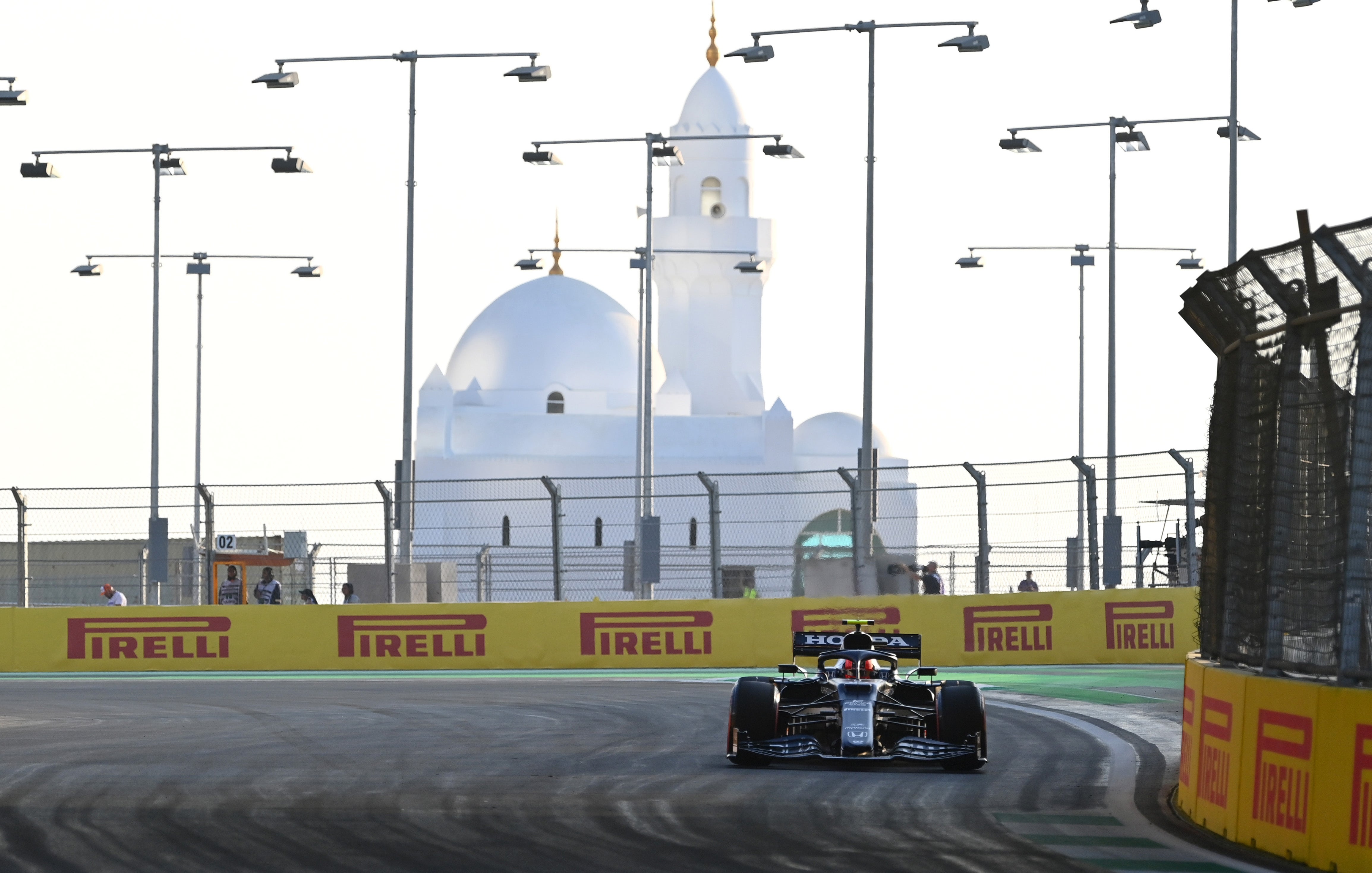 Pierre Gasly of France driving the (10) Scuderia AlphaTauri AT02 Honda during practice