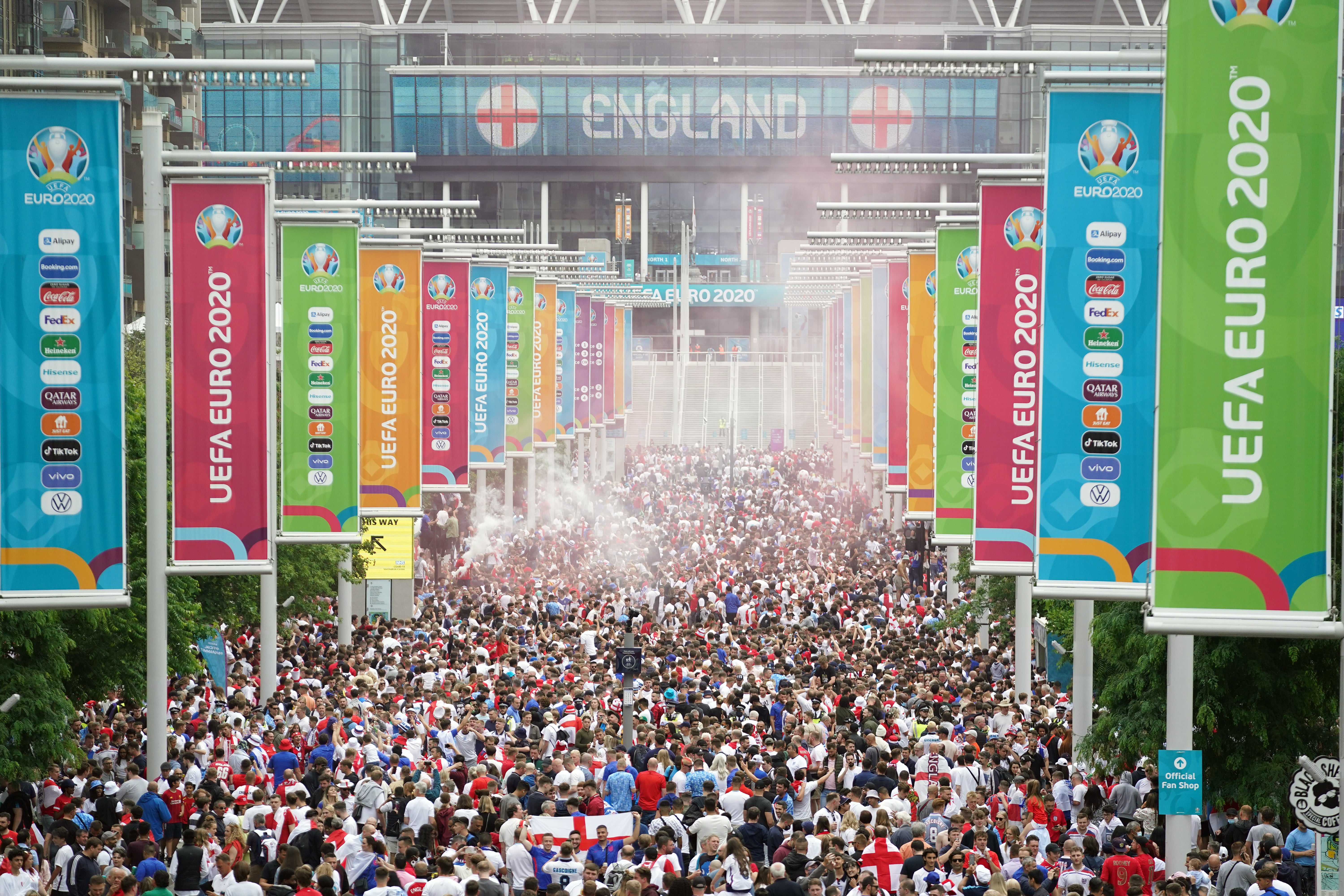 A series of near-misses at the Euro 2020 final at Wembley could have resulted in serious injury or death, an independent review has found (Zac Goodwin/PA)