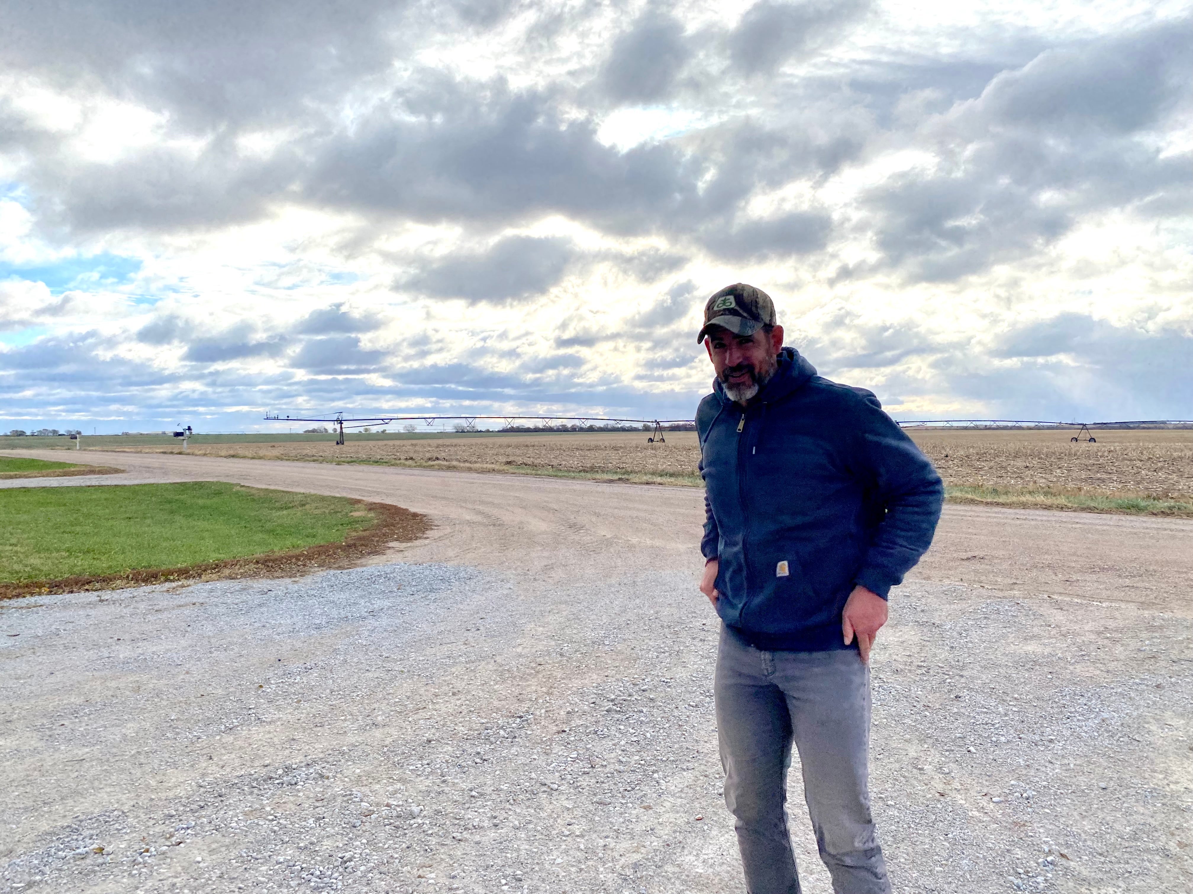 Eric Thalken on his organic farm in south Nebraska, where he grows peas for a supplier of Beyond Meat