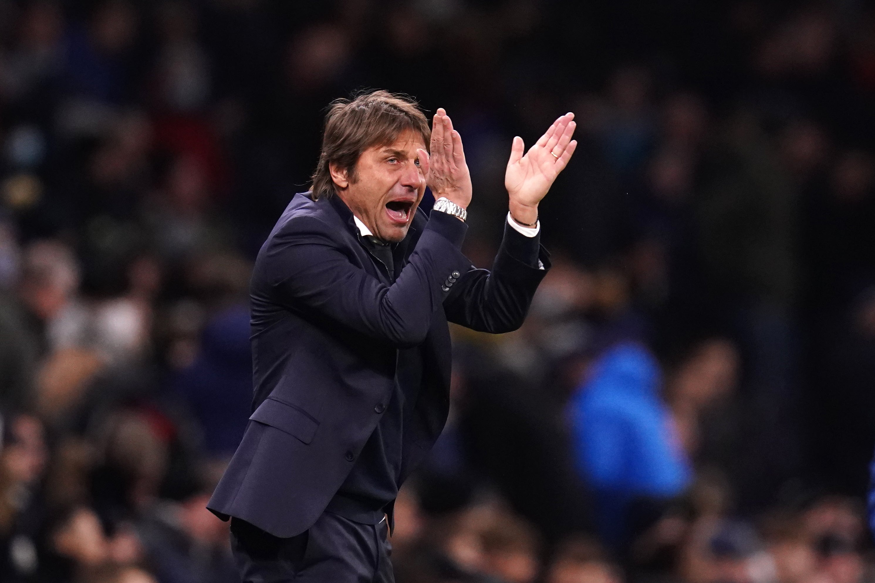 Antonio Conte wants Tottenham to push on in the battle for a place in the top four (John Walton/PA)