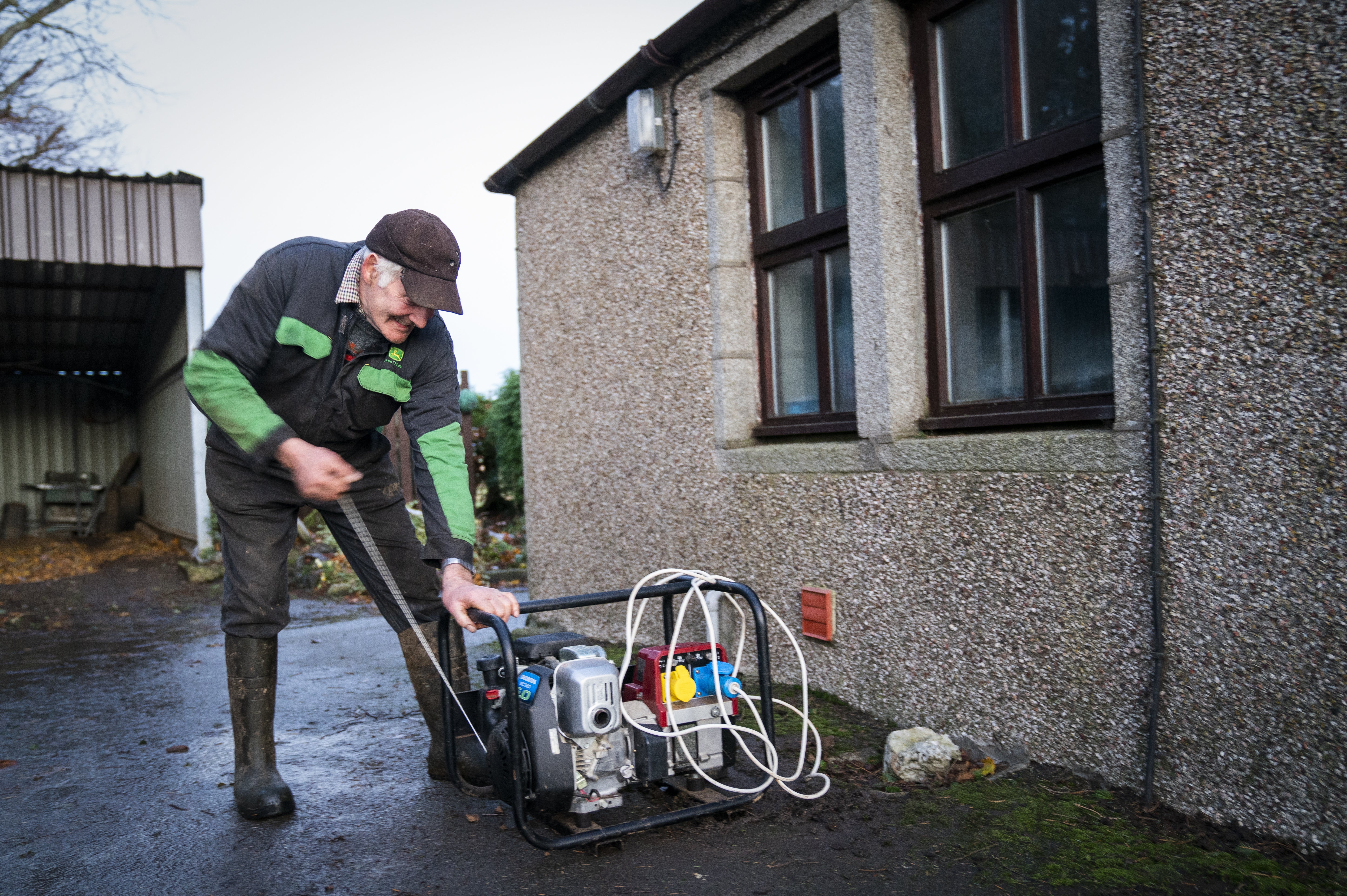 Jim Muir and his wife have been without power in Aberdeenshire for more than a week (Jane Barlow/PA)