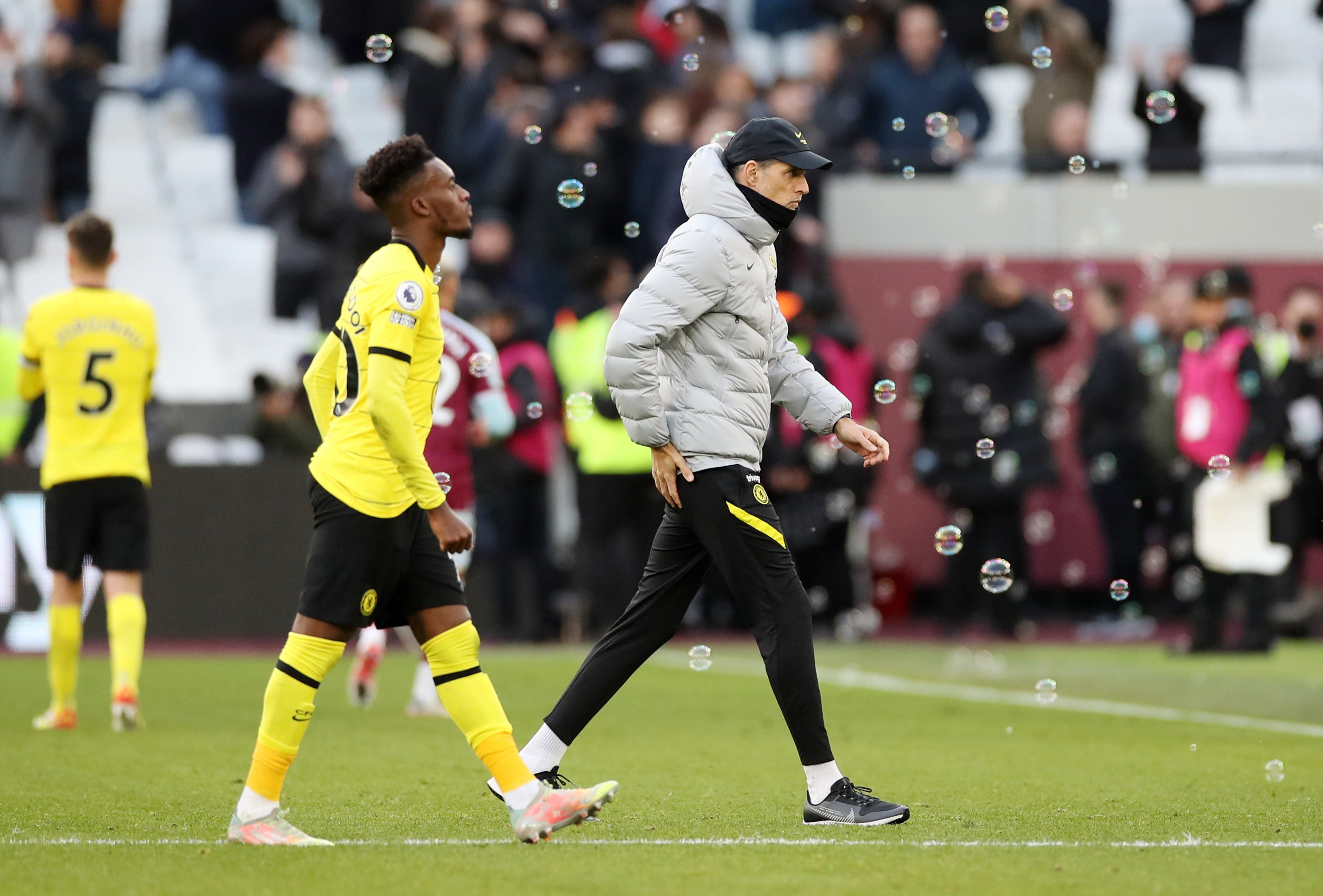 Thomas Tuchel walks away after Chelsea’s defeat