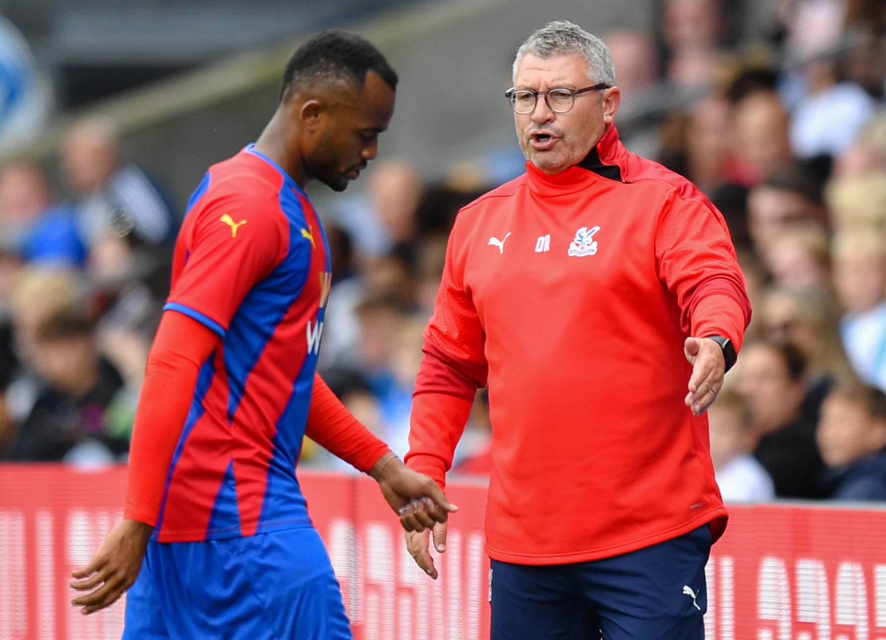 Osian Roberts took on media duties on Friday (Ashley Western/PA)