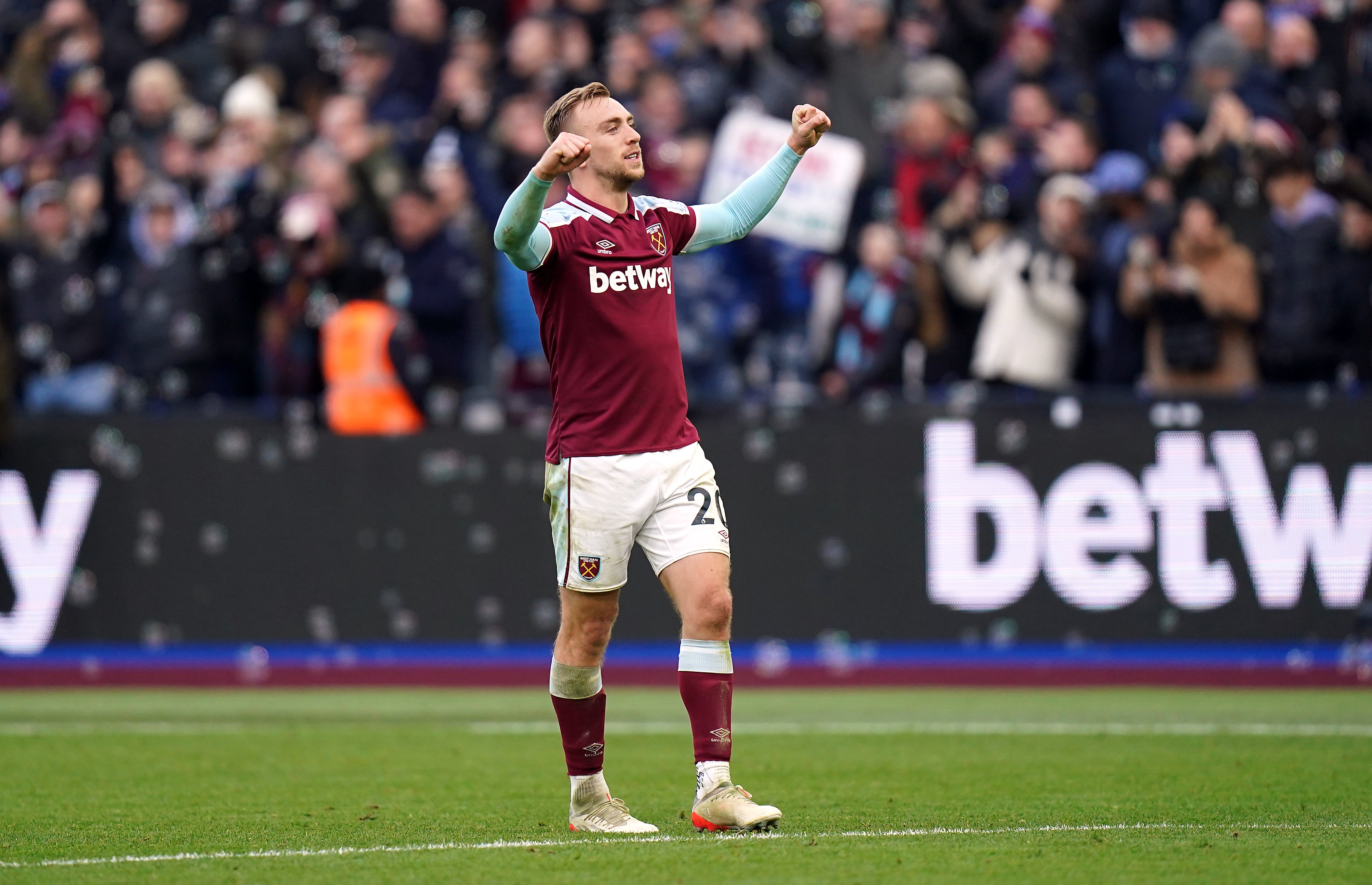 Jarrod Bowen scored West Ham’s second equaliser in the 3-2 win over Chelsea (Adam Davy/PA)