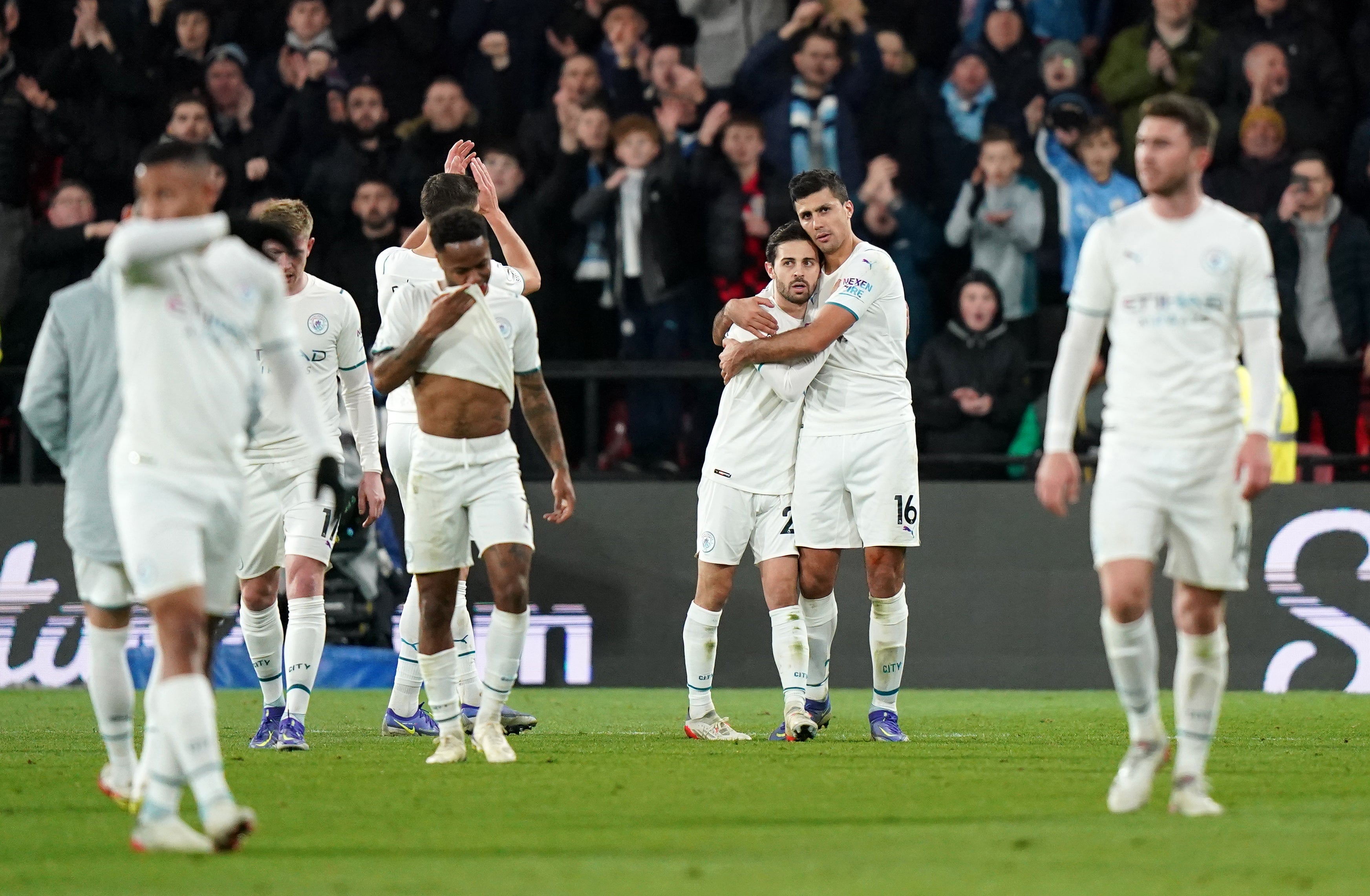 Manchester City hit the Premier League summit for the first time this season with a 3-1 win at Watford (Tess Derry/PA)