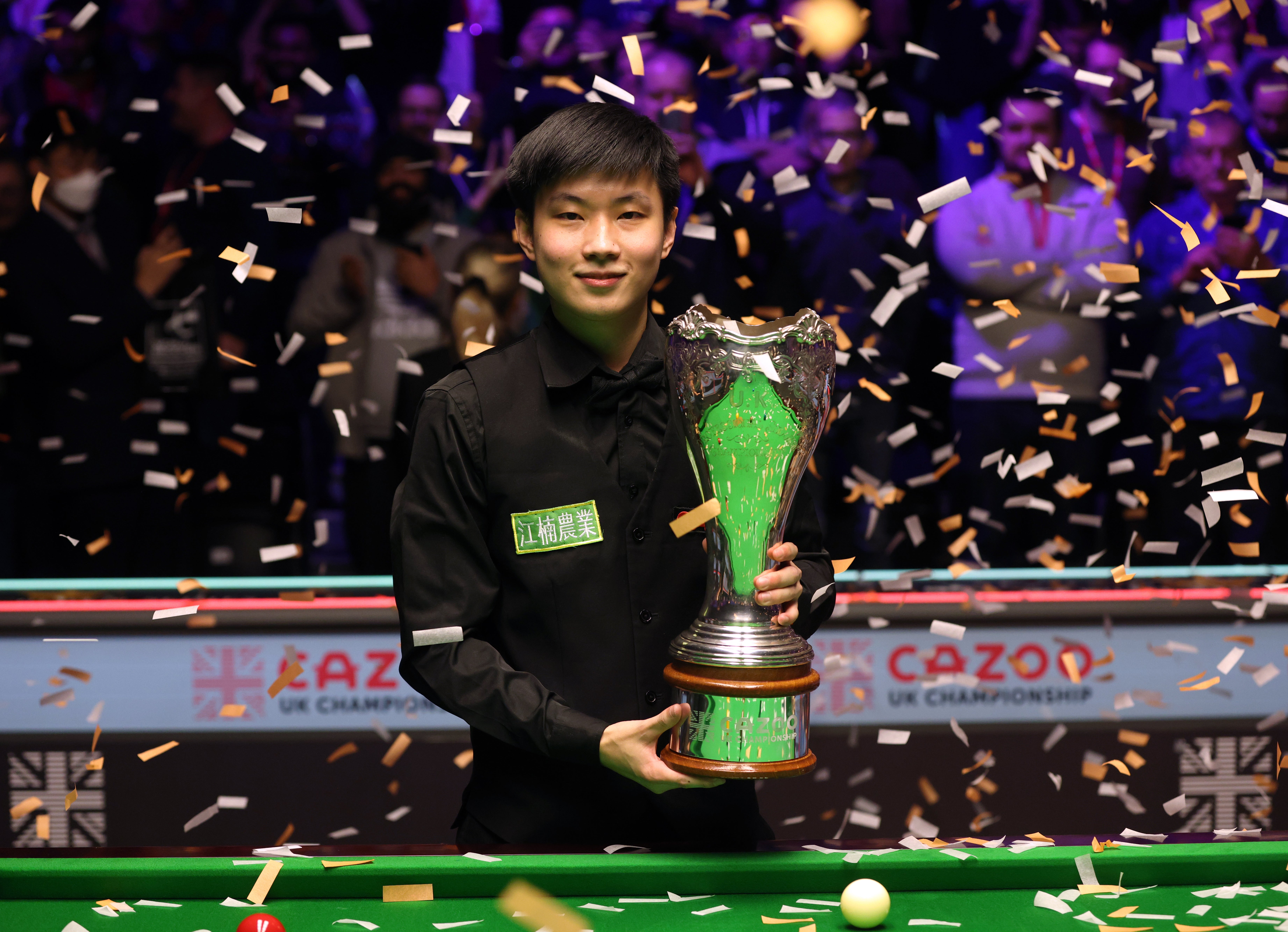 Zhao Xintong won the UK Championship in York (Richard Sellers/PA)