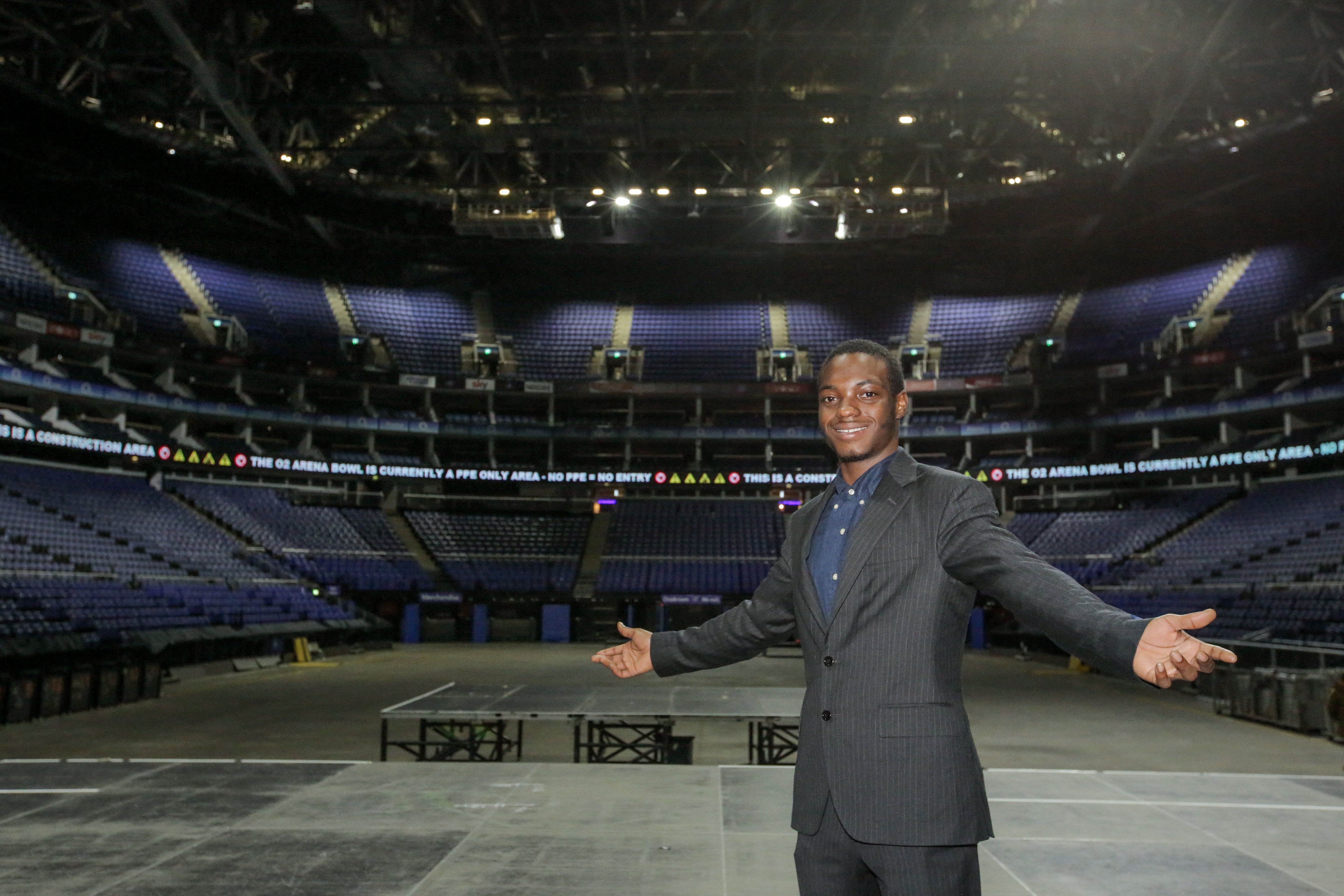 Devonte at his workplace – the O2 Arena