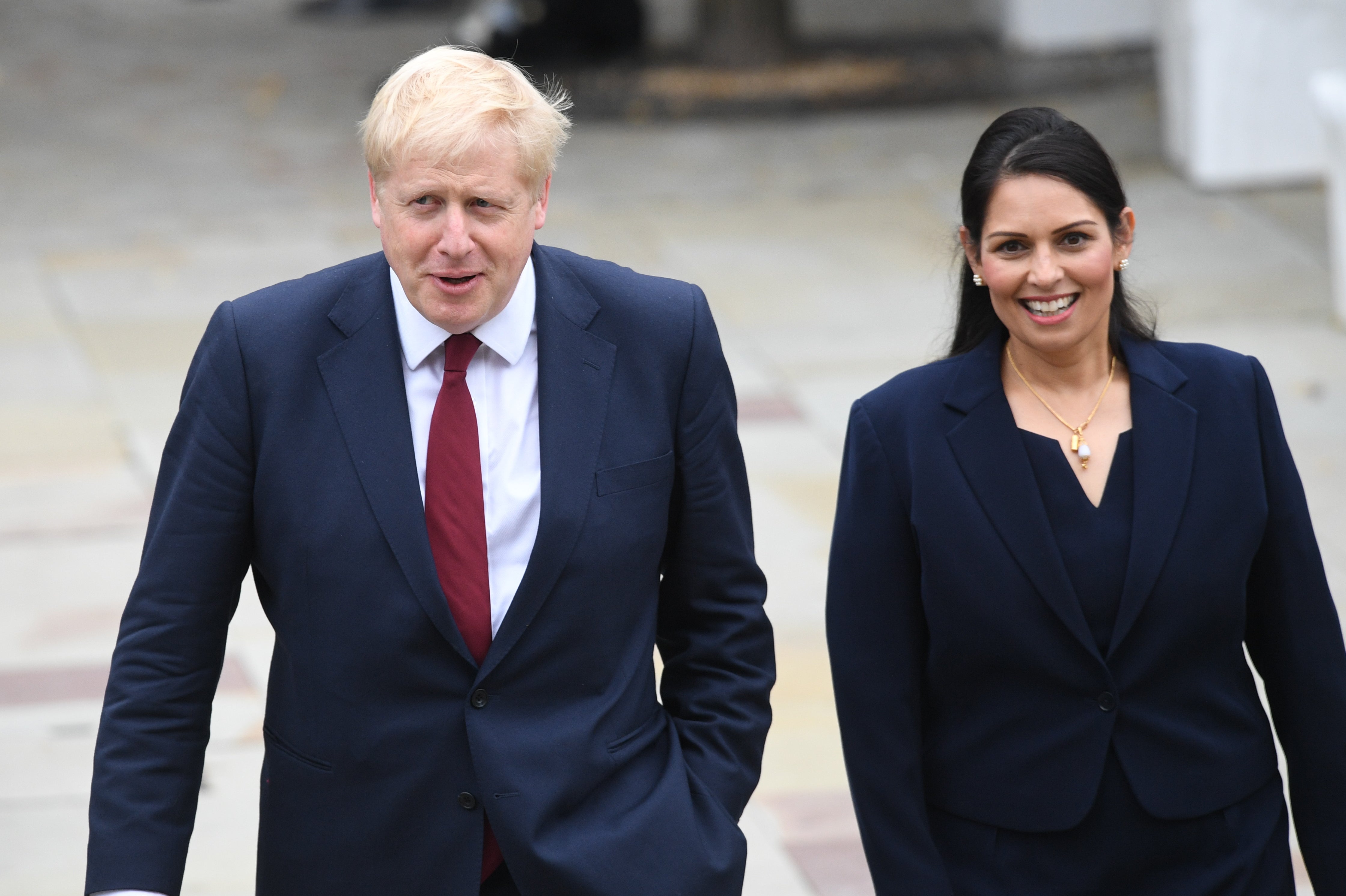 Boris Johnson and Priti Patel