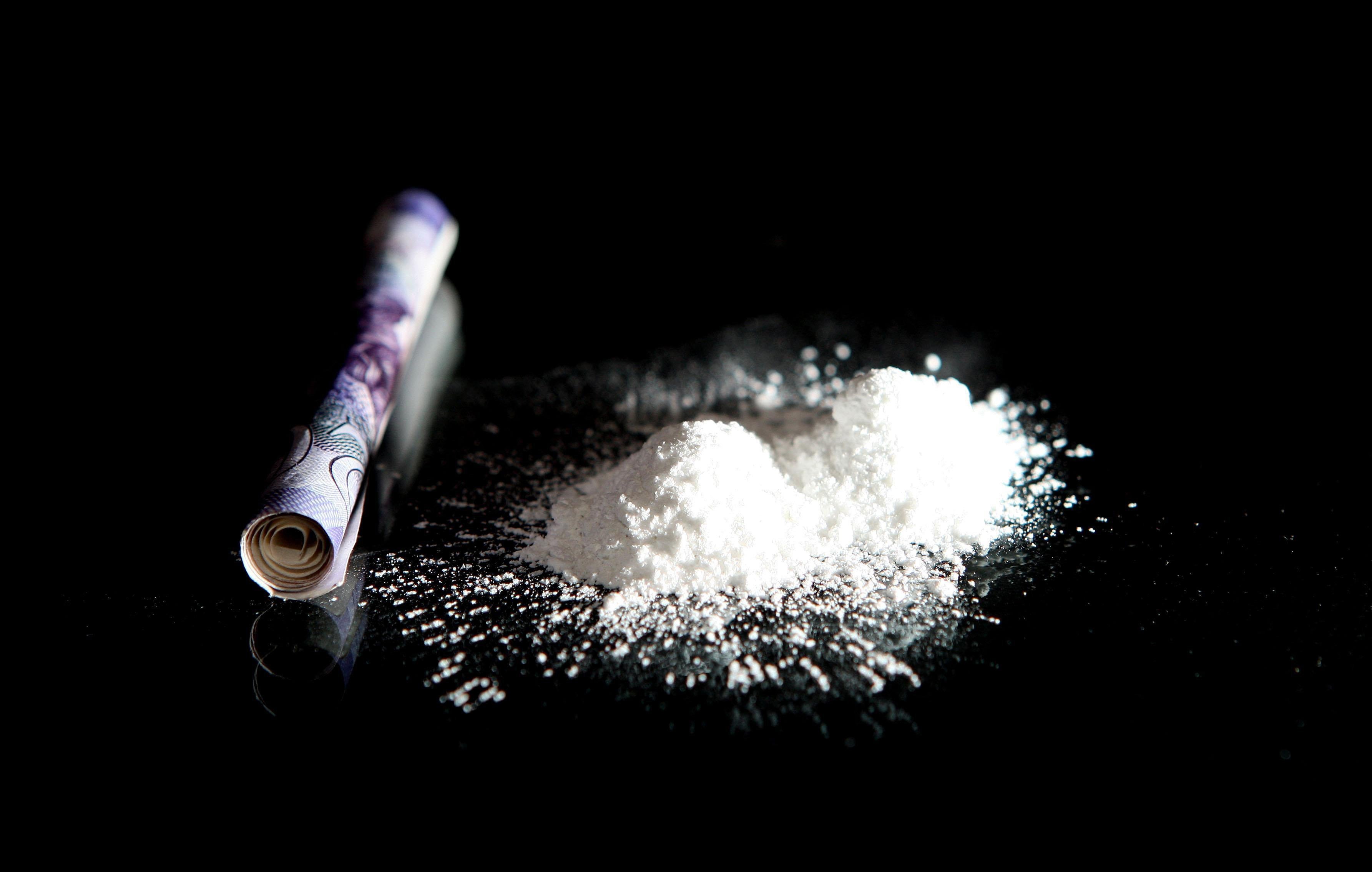 Mock-up picture of cocaine.