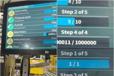 Amazon worker shares dystopian gameboard which monitors how hard staff are working