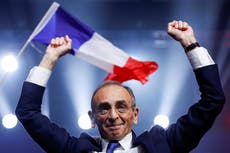 French far-right leader Eric Zemmour says Boris Johnson is his role model