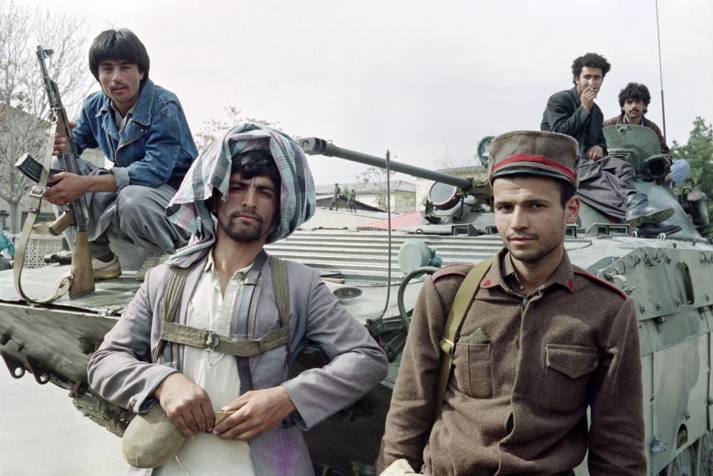 Citizens took to the streets in April 1992 as Kabul fell to rival Mujahideen groups