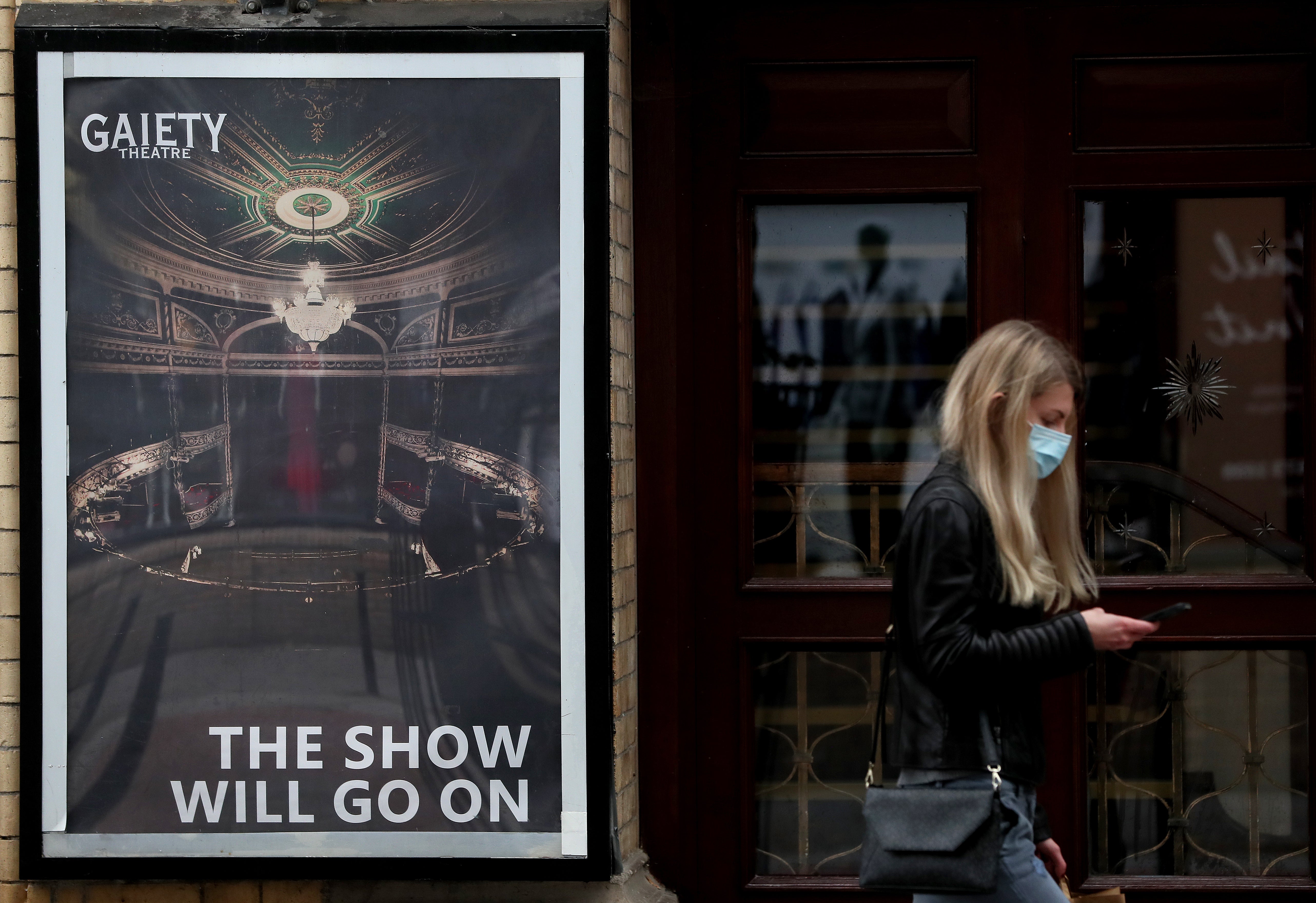 A sign outside the Gaiety Theatre in Dublin’s city centre (Brian Lawless/PA)