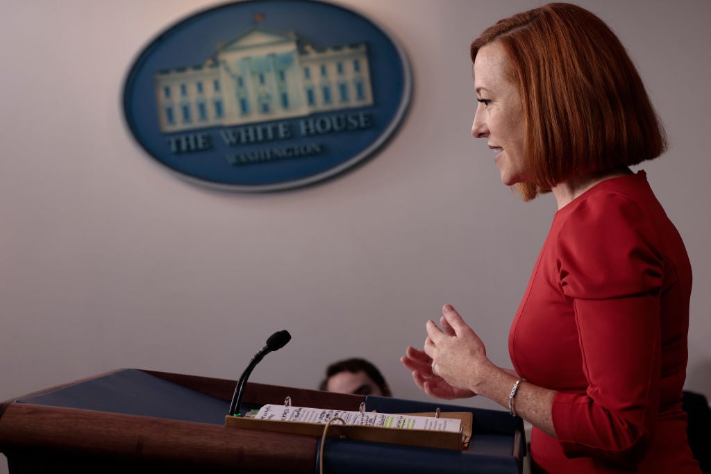 White House press secretary Jen Psaki