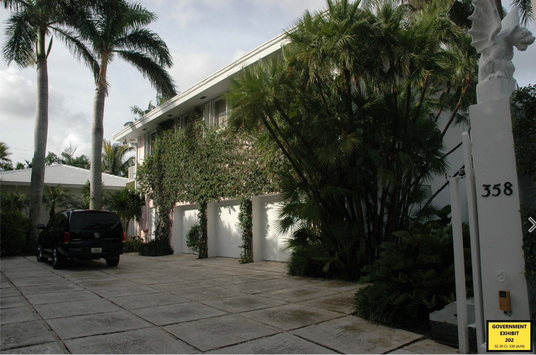 Epstein’s property at 358 El Brillo Way, Palm Beach