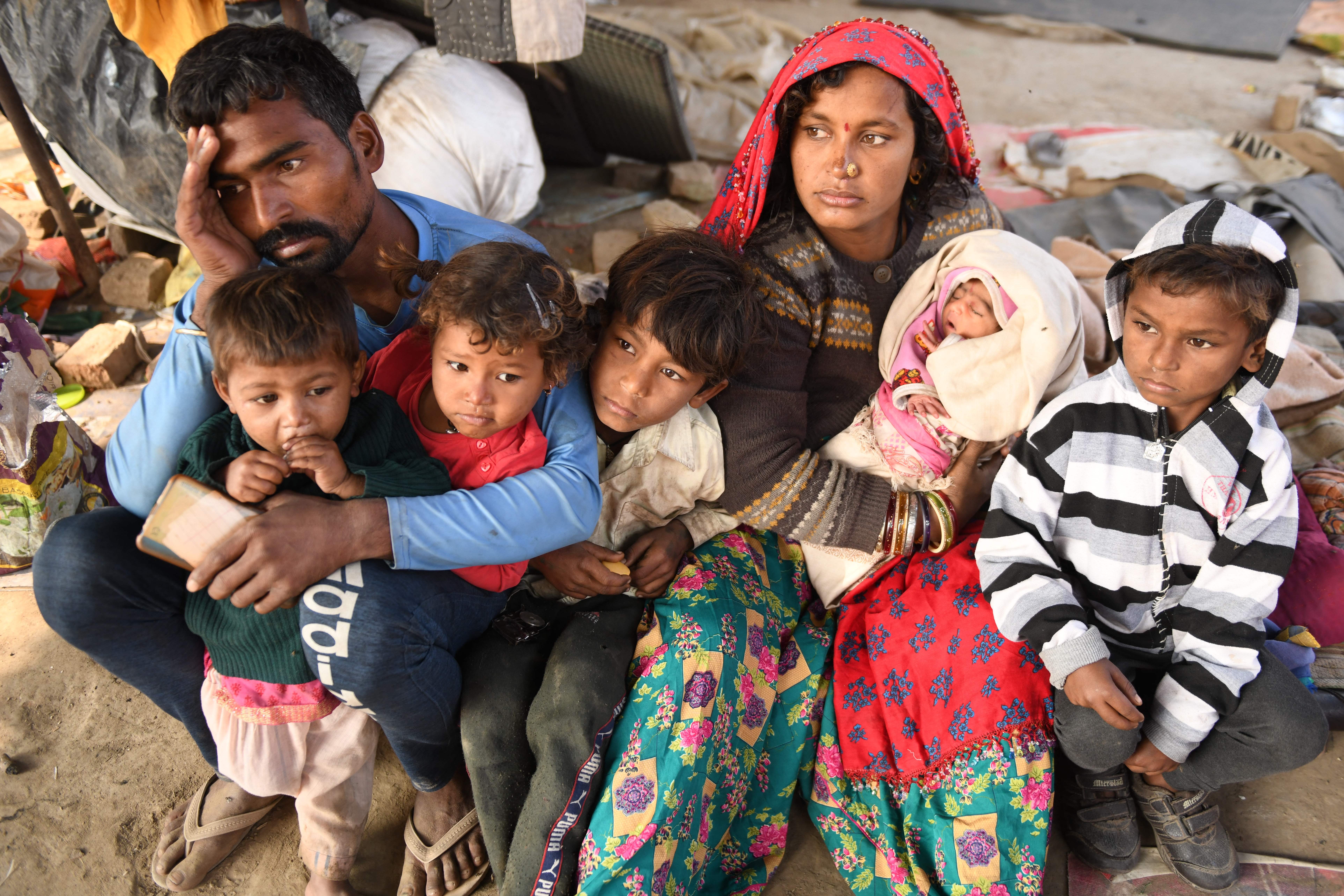 Nimbu Bai and her family, Hindus from Pakistan, have been stranded in India since March 2020. They have been waiting at the Attari border since September this year